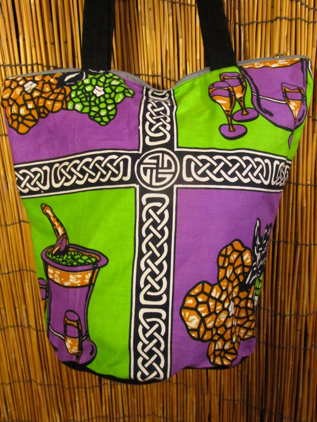 画像: パーニュ生地＊アフリカンプリント＊トートバッグ＊Ｍ