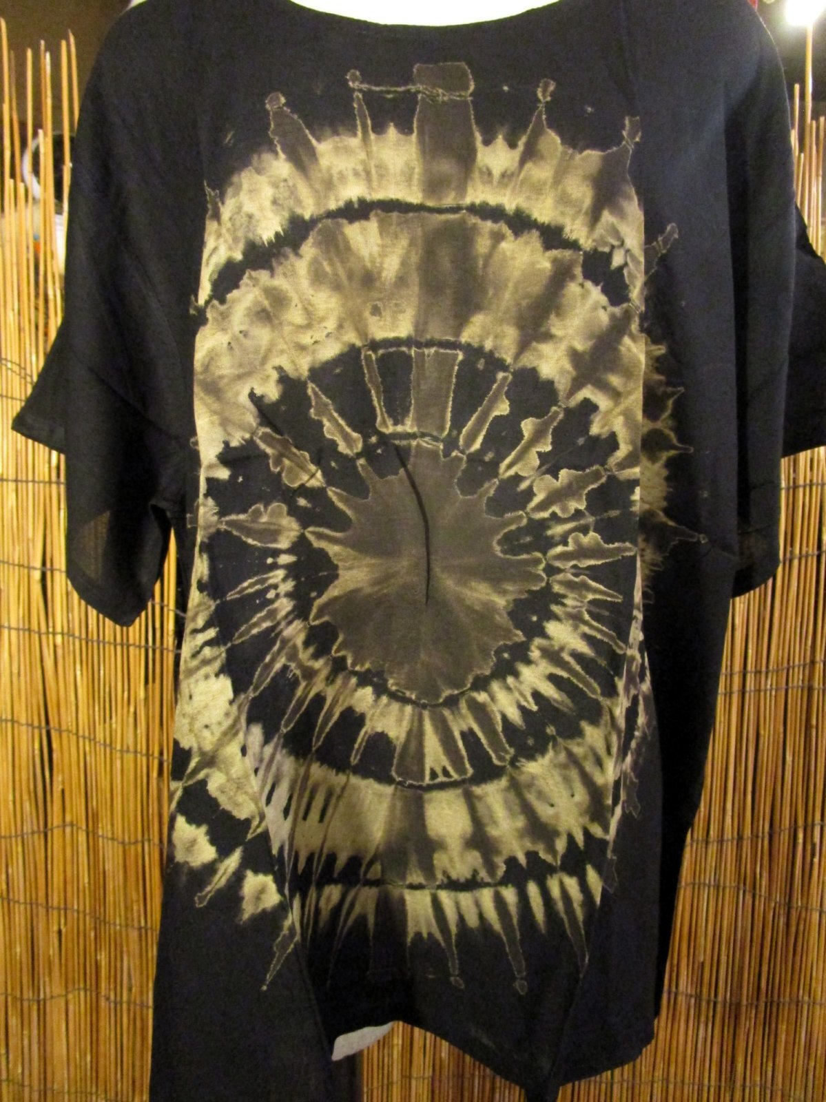 画像: モノトーンタイダイ染め＊レーヨン素材＊半袖＊プルオーバー