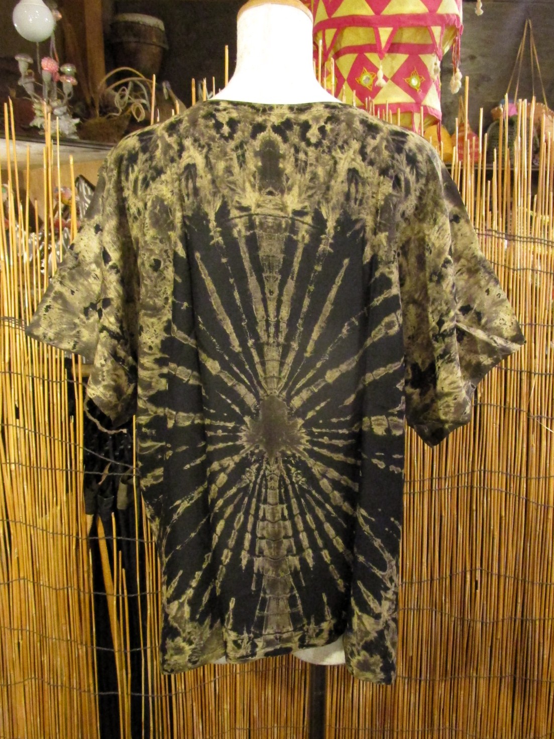 画像3: モノトーンタイダイ染め＊レーヨン素材＊半袖＊プルオーバー