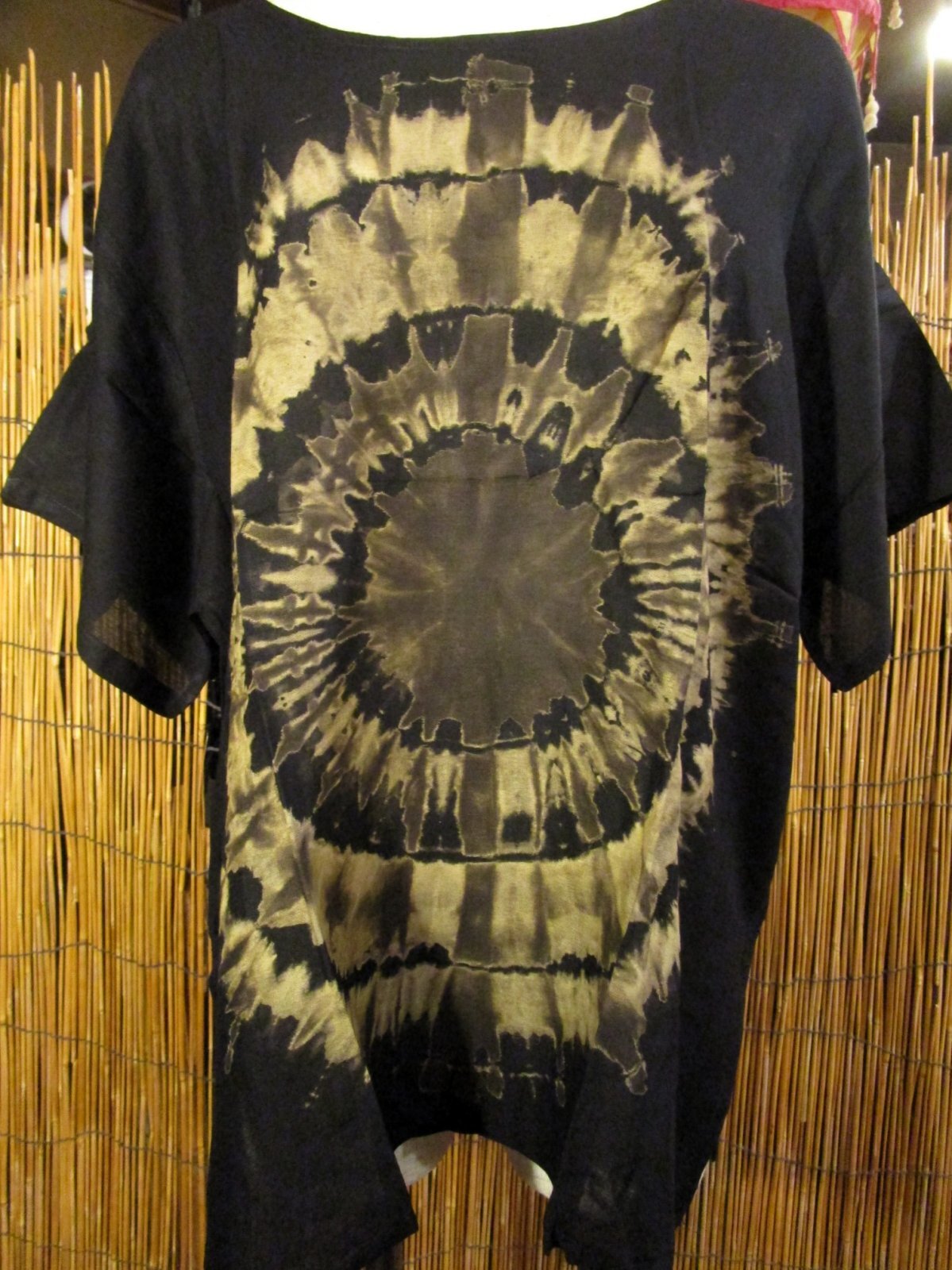 画像: モノトーンタイダイ染め＊レーヨン素材＊半袖＊プルオーバー