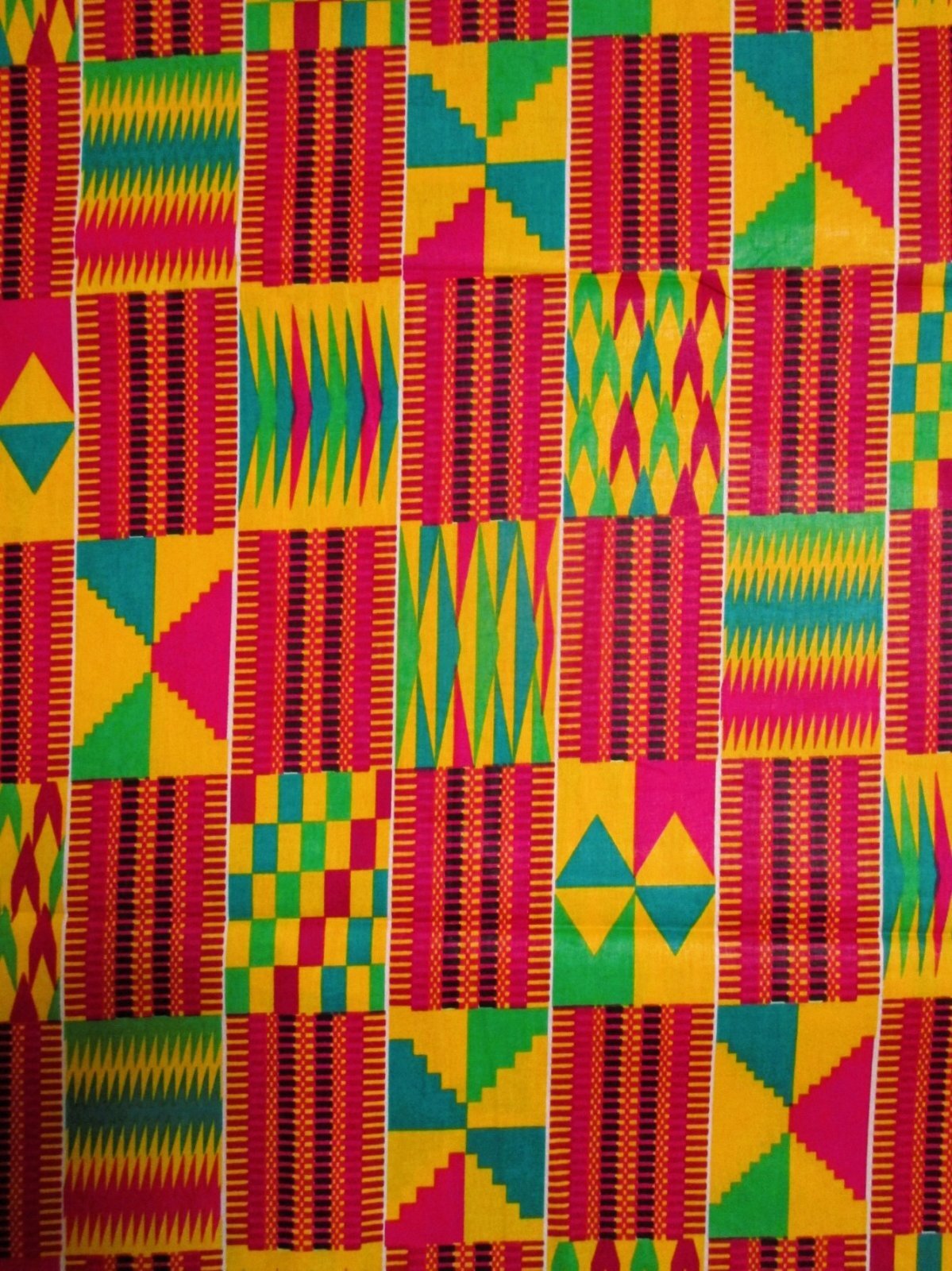 画像: アフリカンプリント生地 パーニュ