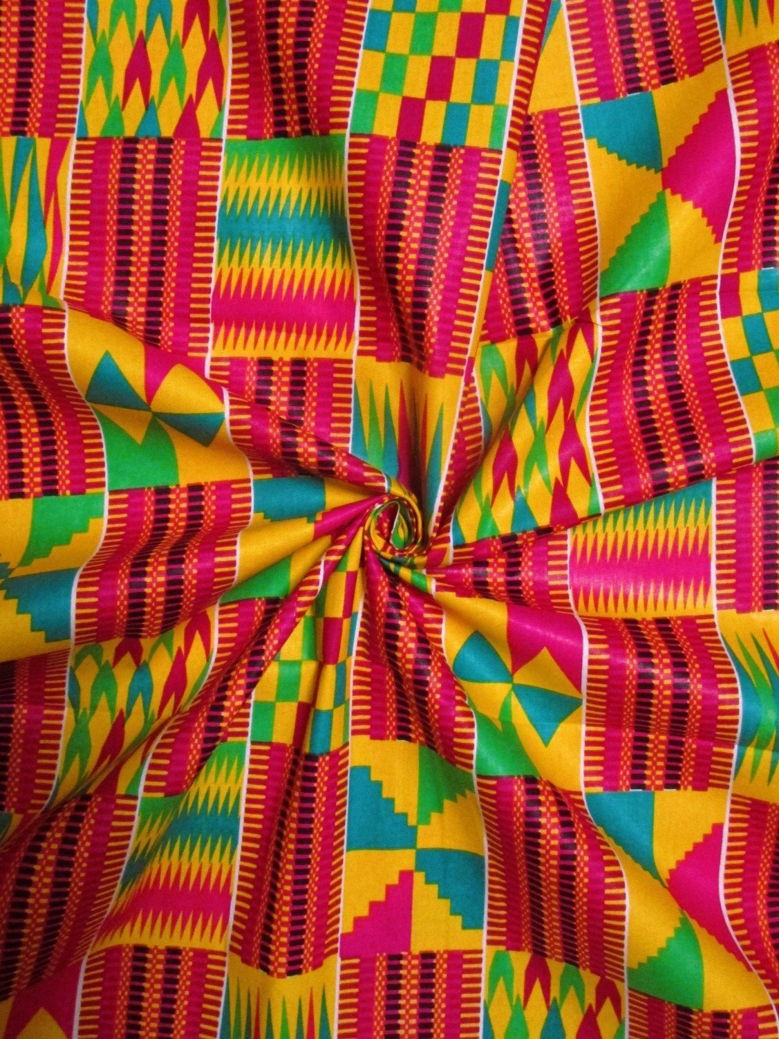 画像: アフリカンプリント生地 パーニュ