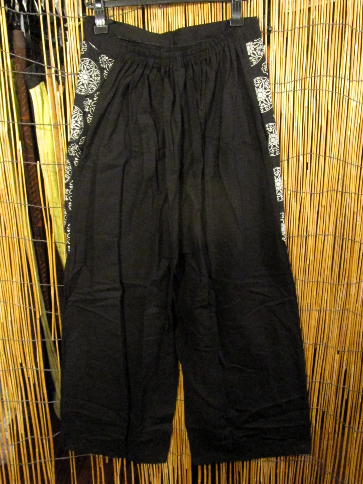 画像4: 和風プリントコットン素材＊エプロン風＊別生地付き＊変型ロングパンツ