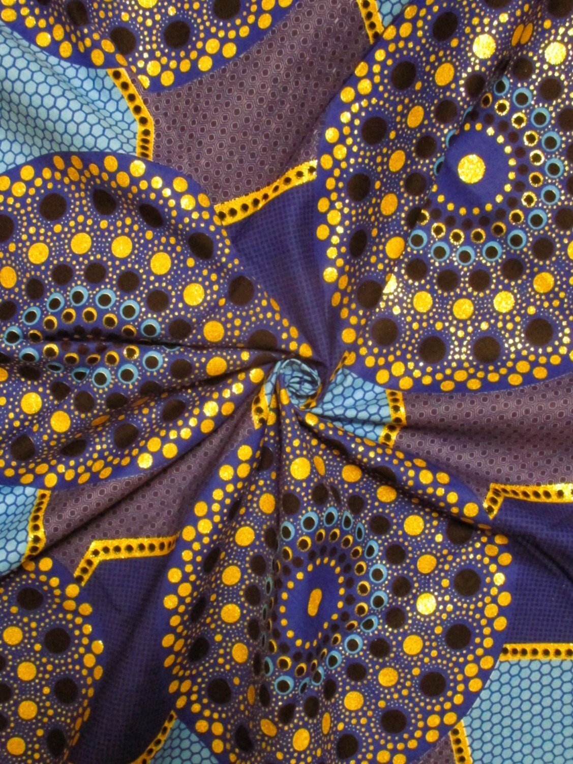 画像: アフリカンプリント生地 パーニュ