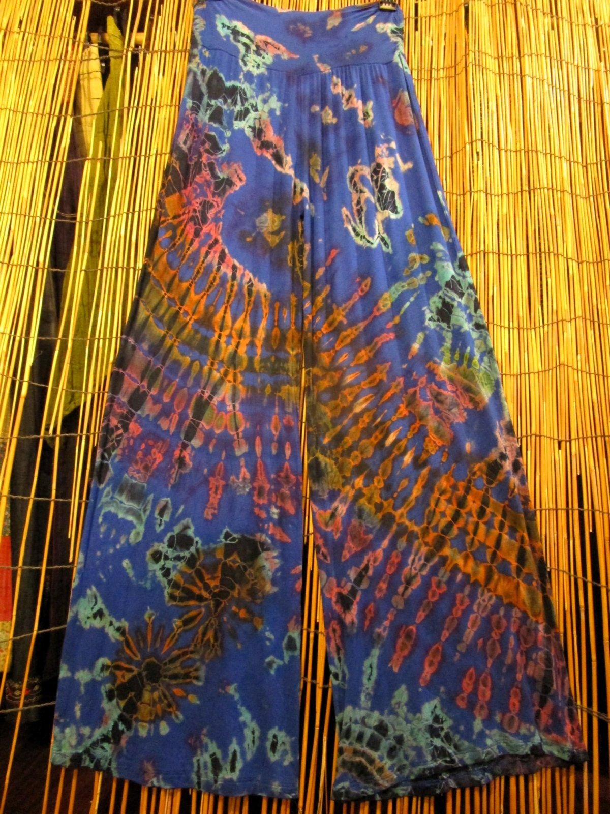 画像3: タイダイ染め＊レーヨンスパンデックス素材＊ストレッチ＊ロングパンツ