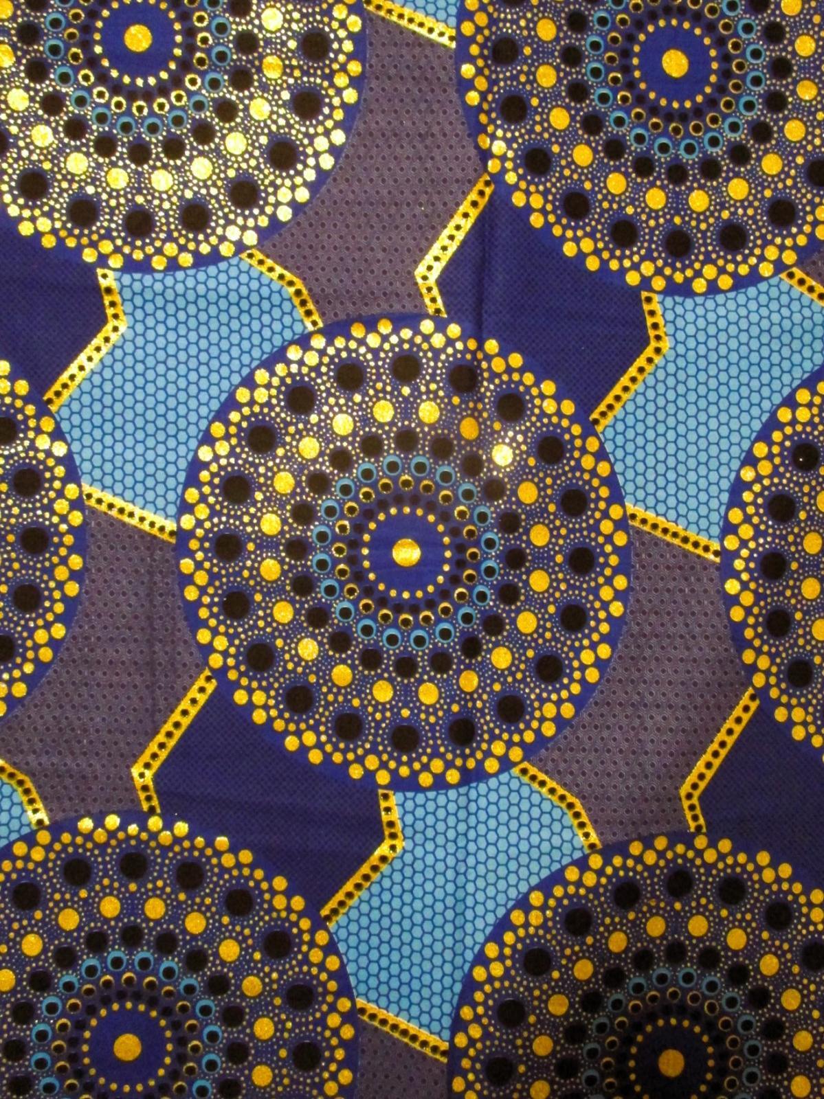 画像: アフリカンプリント生地 パーニュ