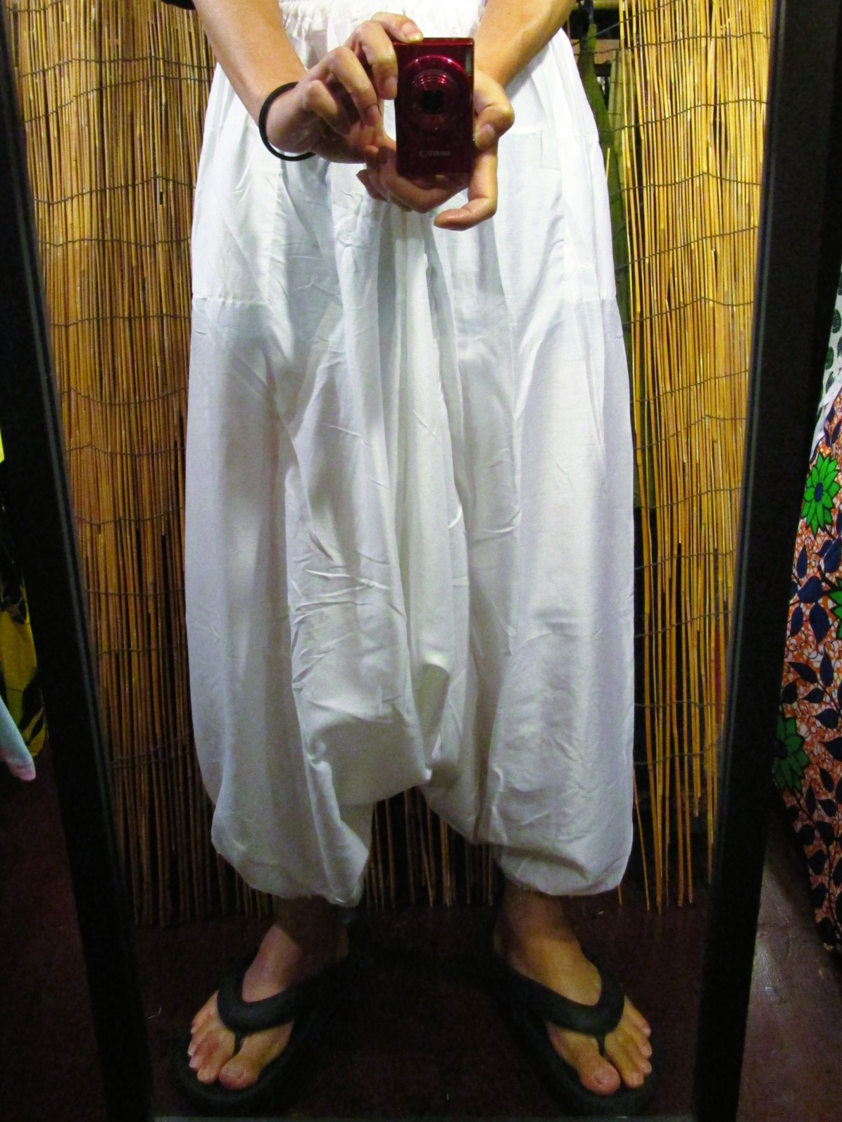 画像: 白色＊レーヨン素材＊ふんわり＊サルエルパンツ