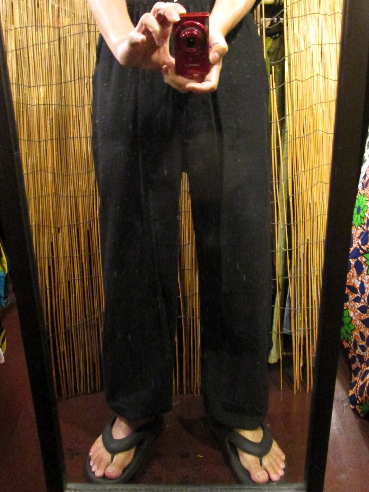 画像: 黒色＊コットン素材＊すっきり＊アラジンパンツ