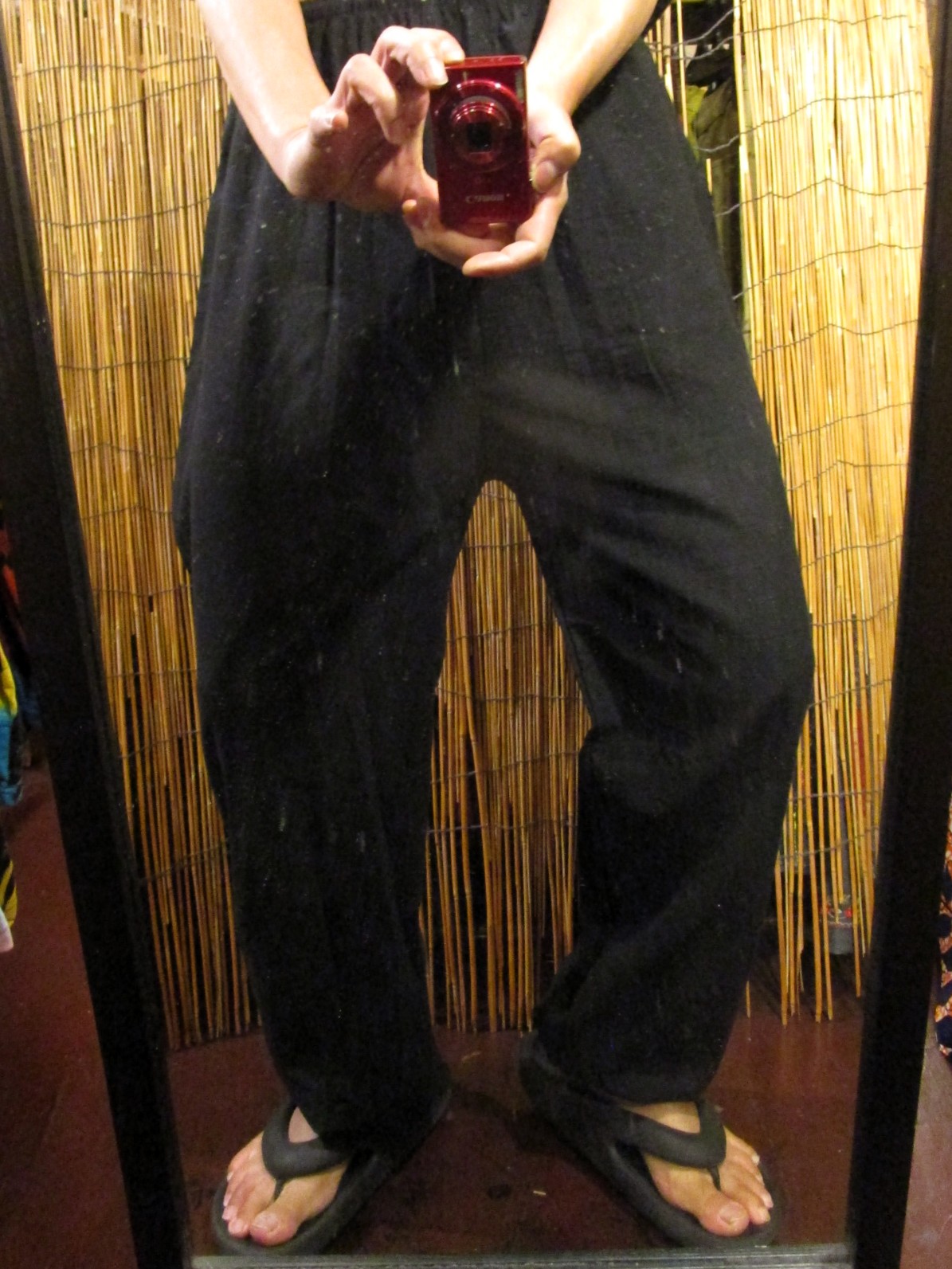 画像: 黒色＊コットン素材＊すっきり＊アラジンパンツ