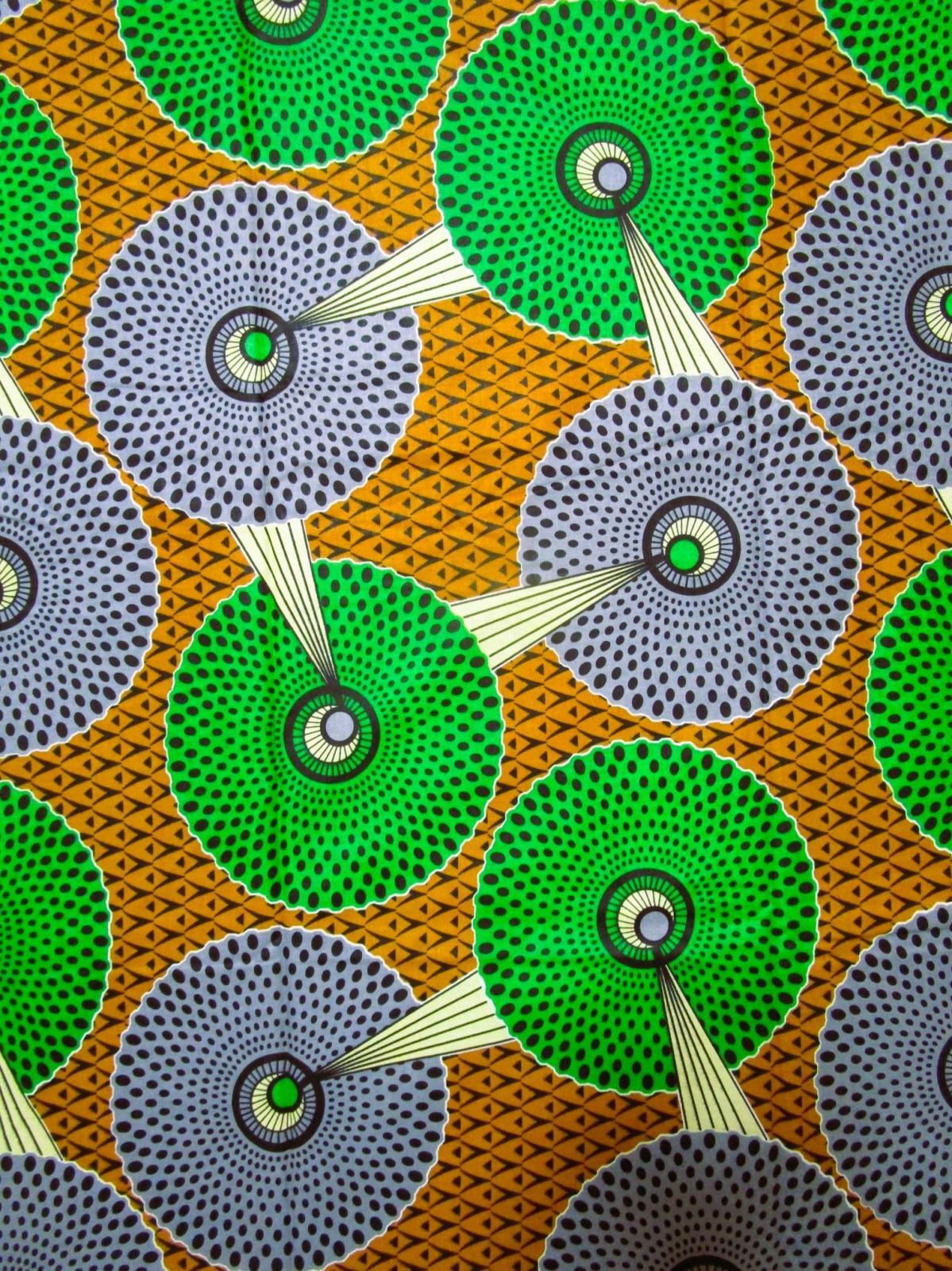 画像: アフリカンプリント生地 パーニュ