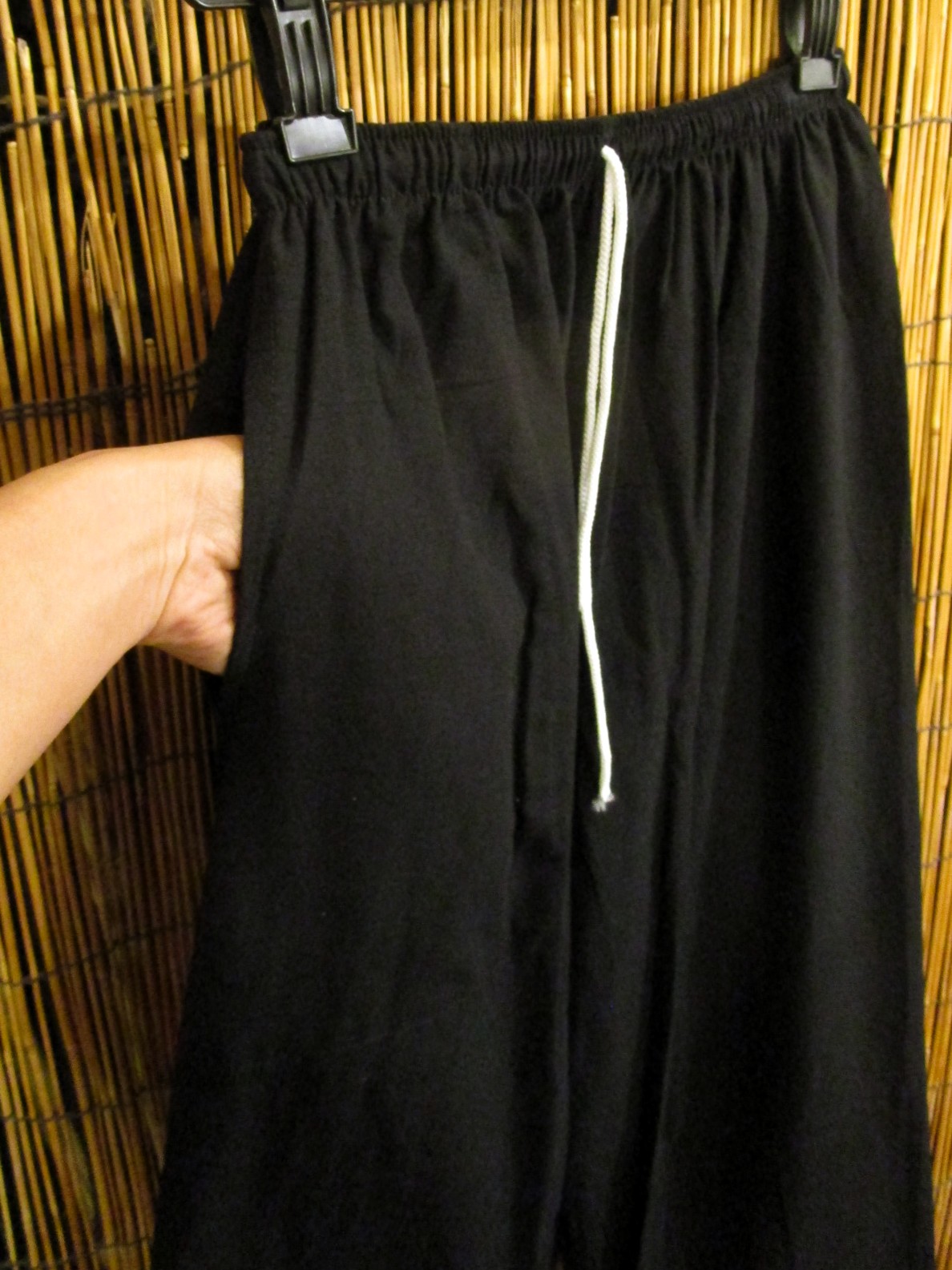 画像2: 黒色＊コットン素材＊すっきり＊アラジンパンツ
