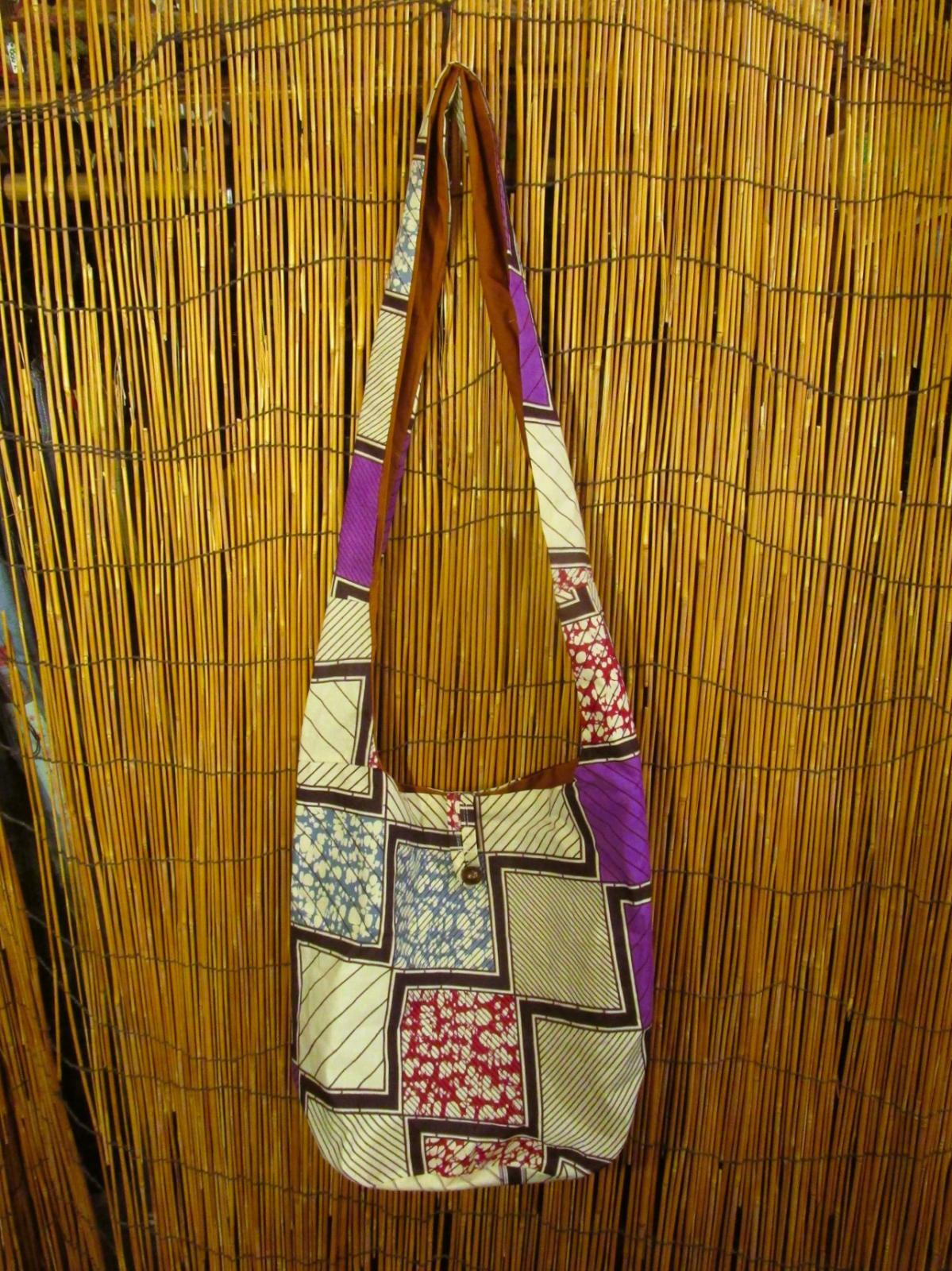 画像1: パーニュ生地＊アフリカンプリント＊ショルダーバッグ