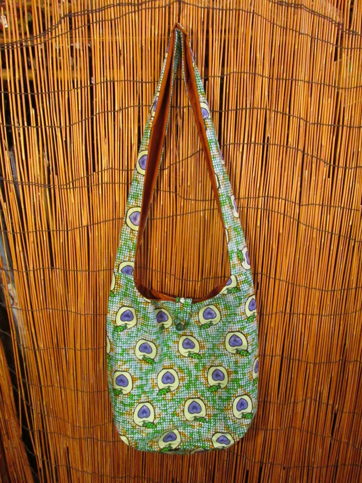 画像1: パーニュ生地＊アフリカンプリント＊ショルダーバッグ