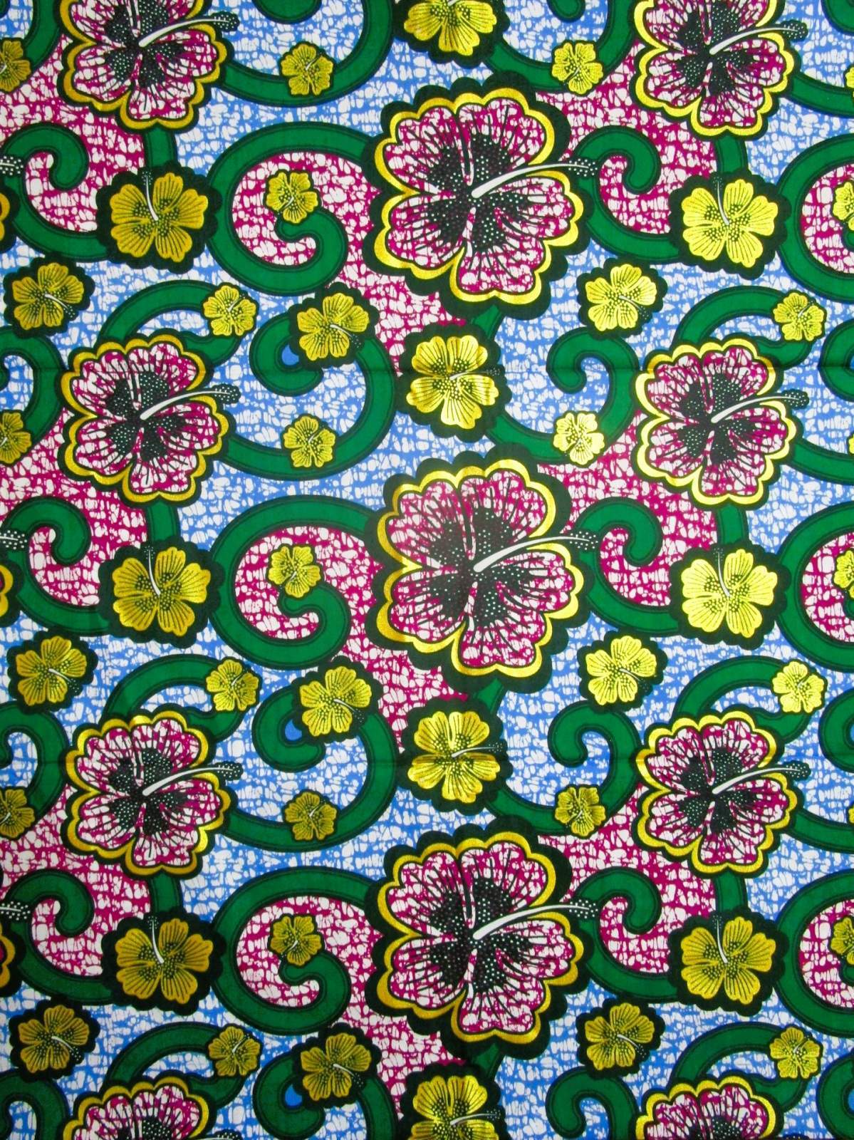 画像1: アフリカンプリント生地 パーニュ