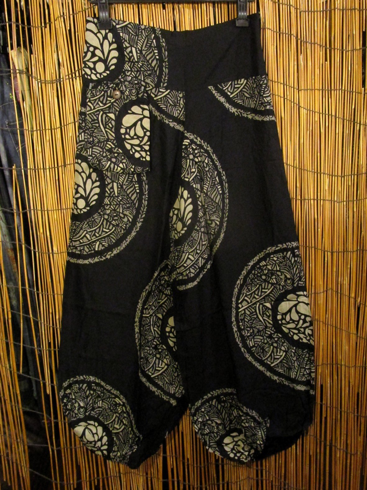 画像1: アジアンプリント＊レーヨン素材＊ふんわり＊アラジンパンツ