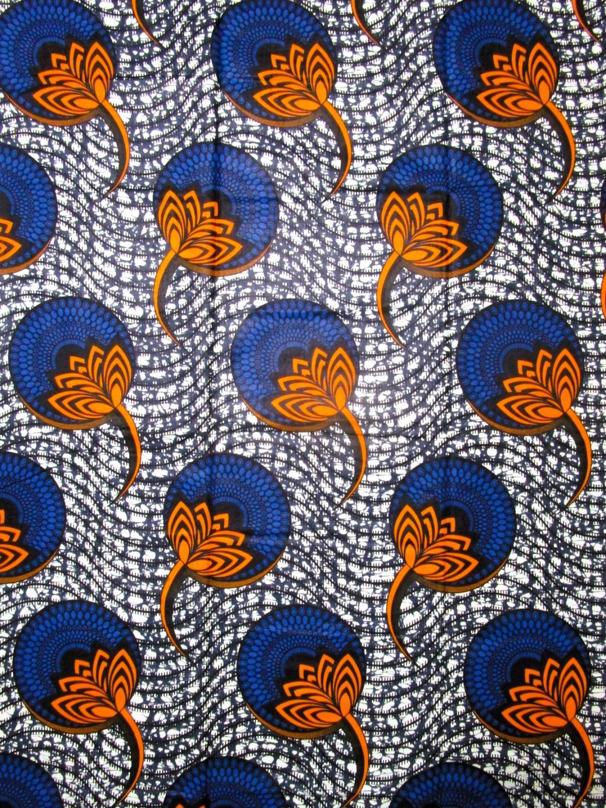 画像1: アフリカンプリント生地 パーニュ