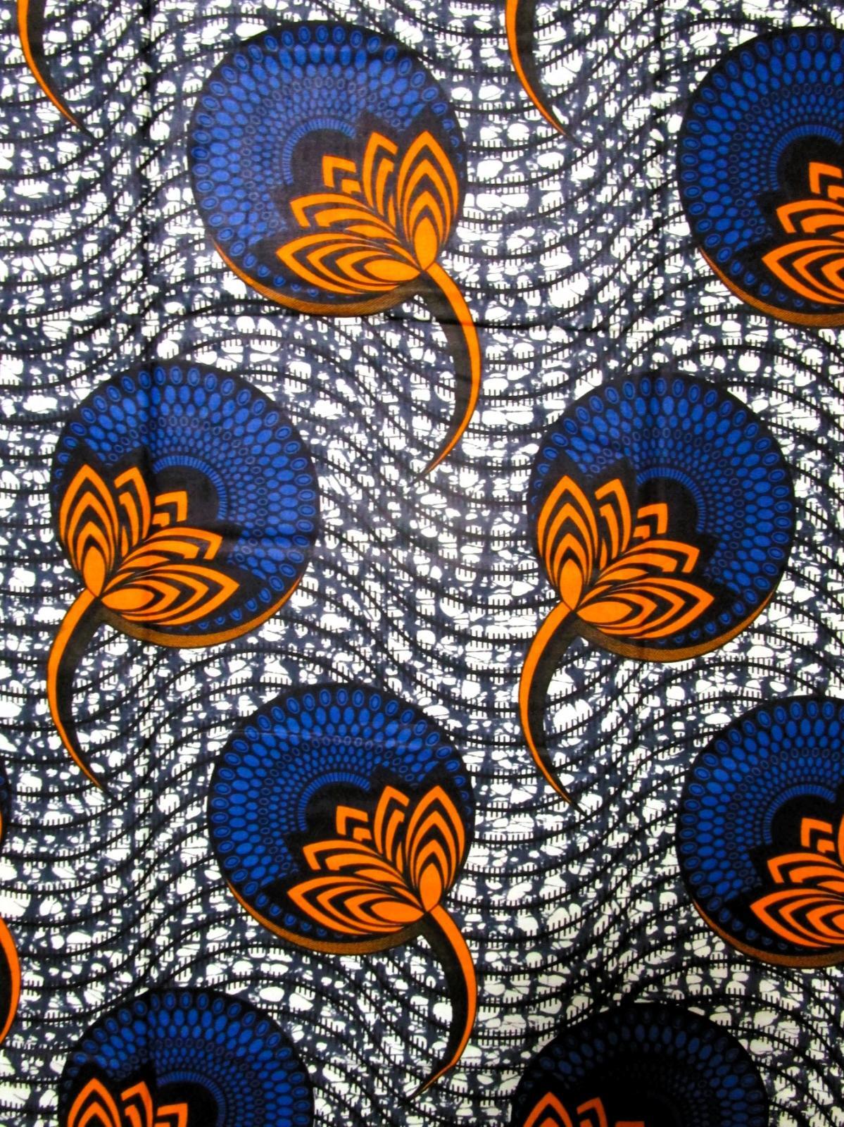 画像: アフリカンプリント生地 パーニュ