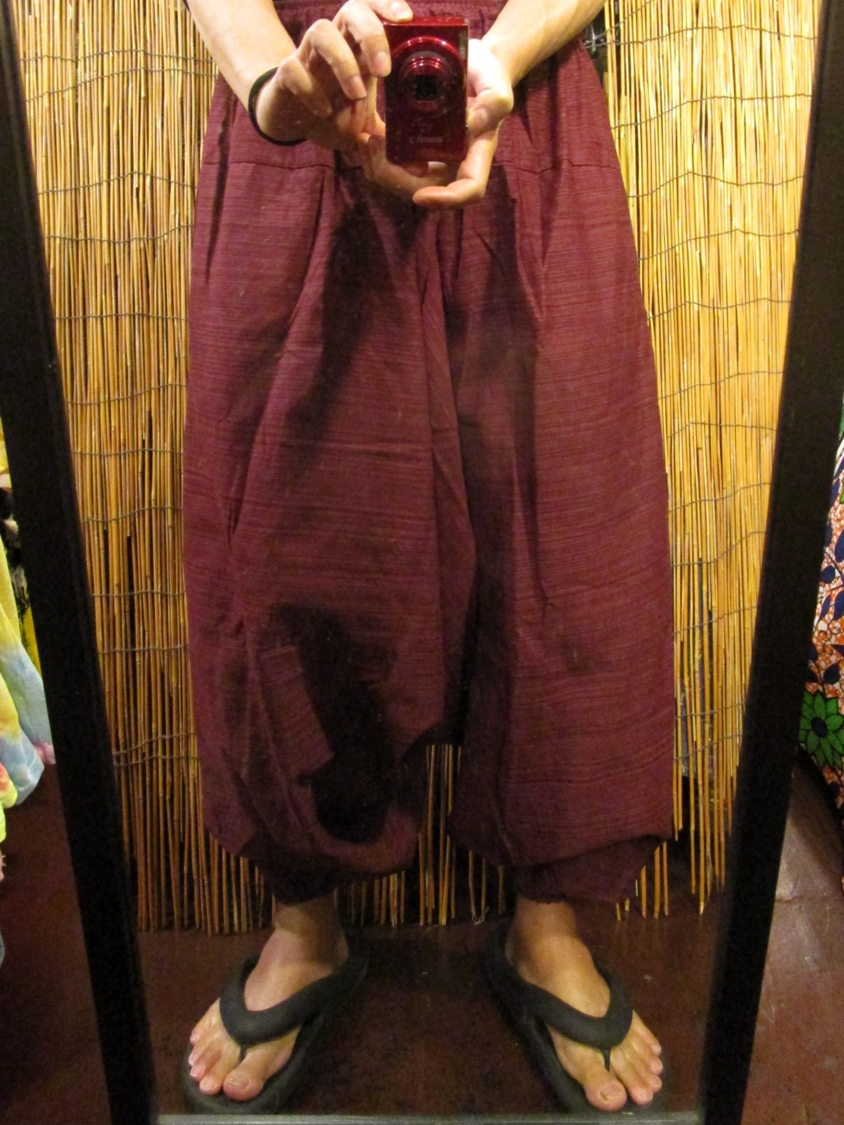 画像: 二色の糸＊コッン素材＊シンプル＊ふんわり＊サルエルパンツ