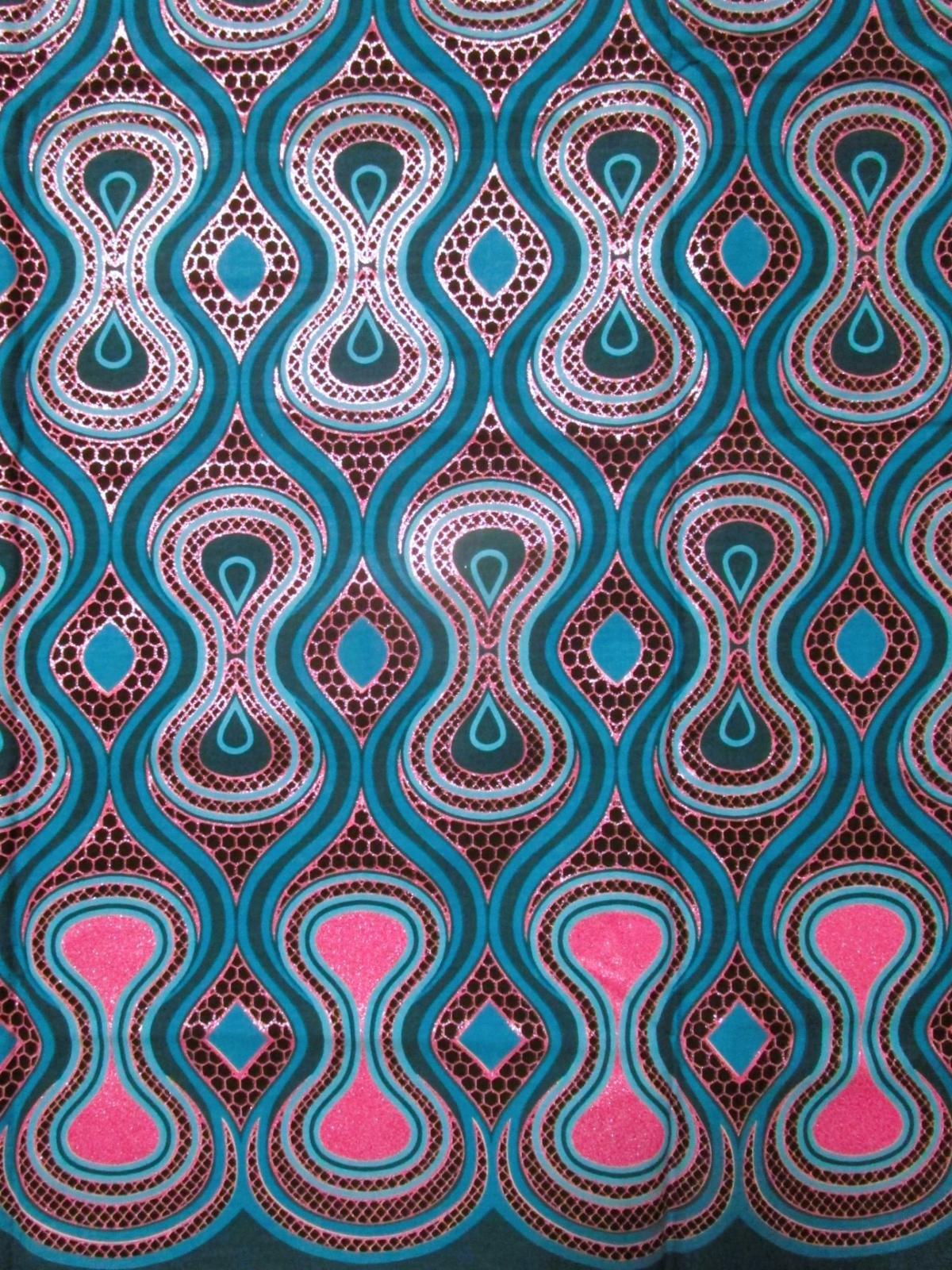 画像: アフリカンプリント生地 パーニュ