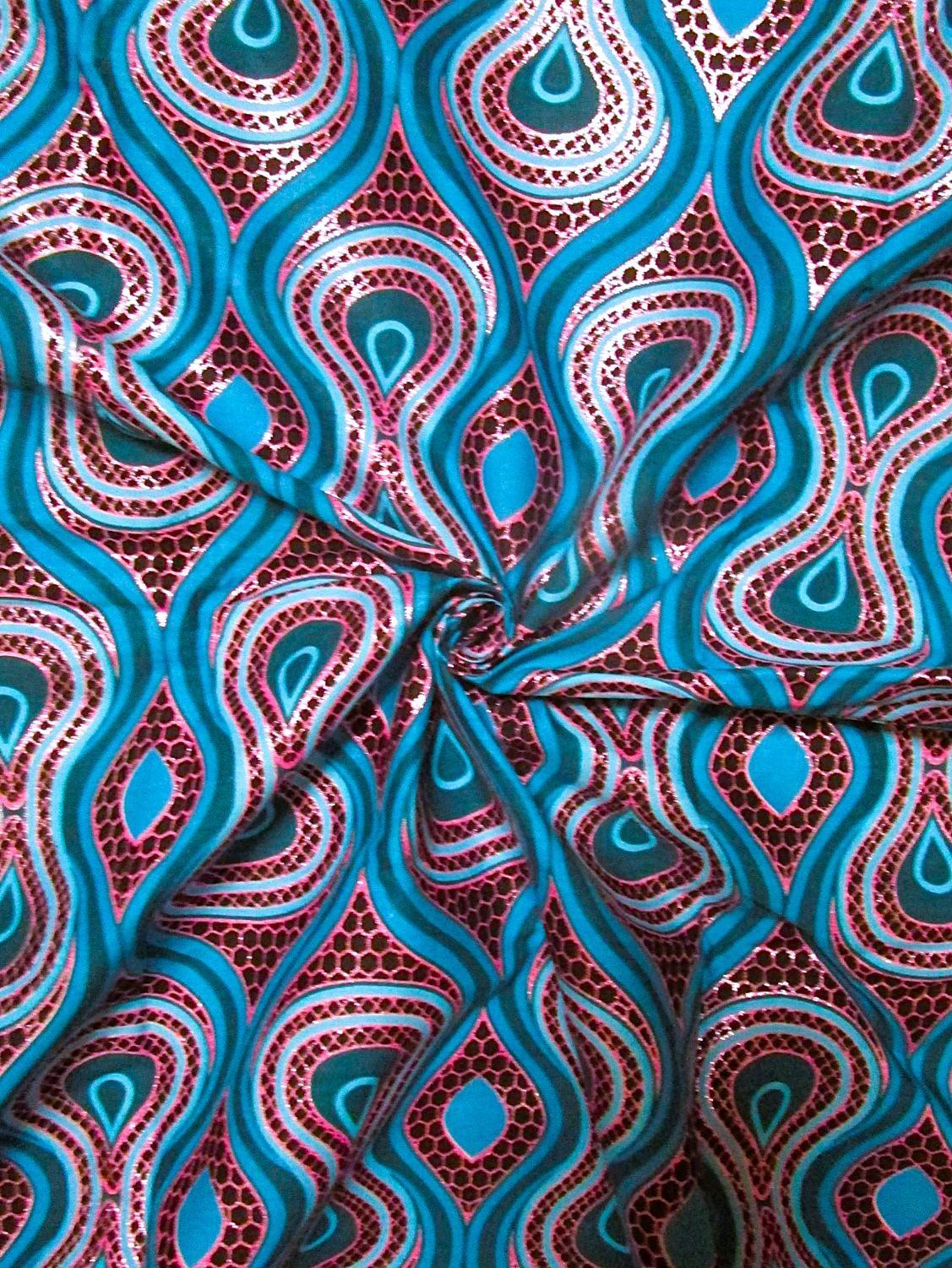 画像: アフリカンプリント生地 パーニュ