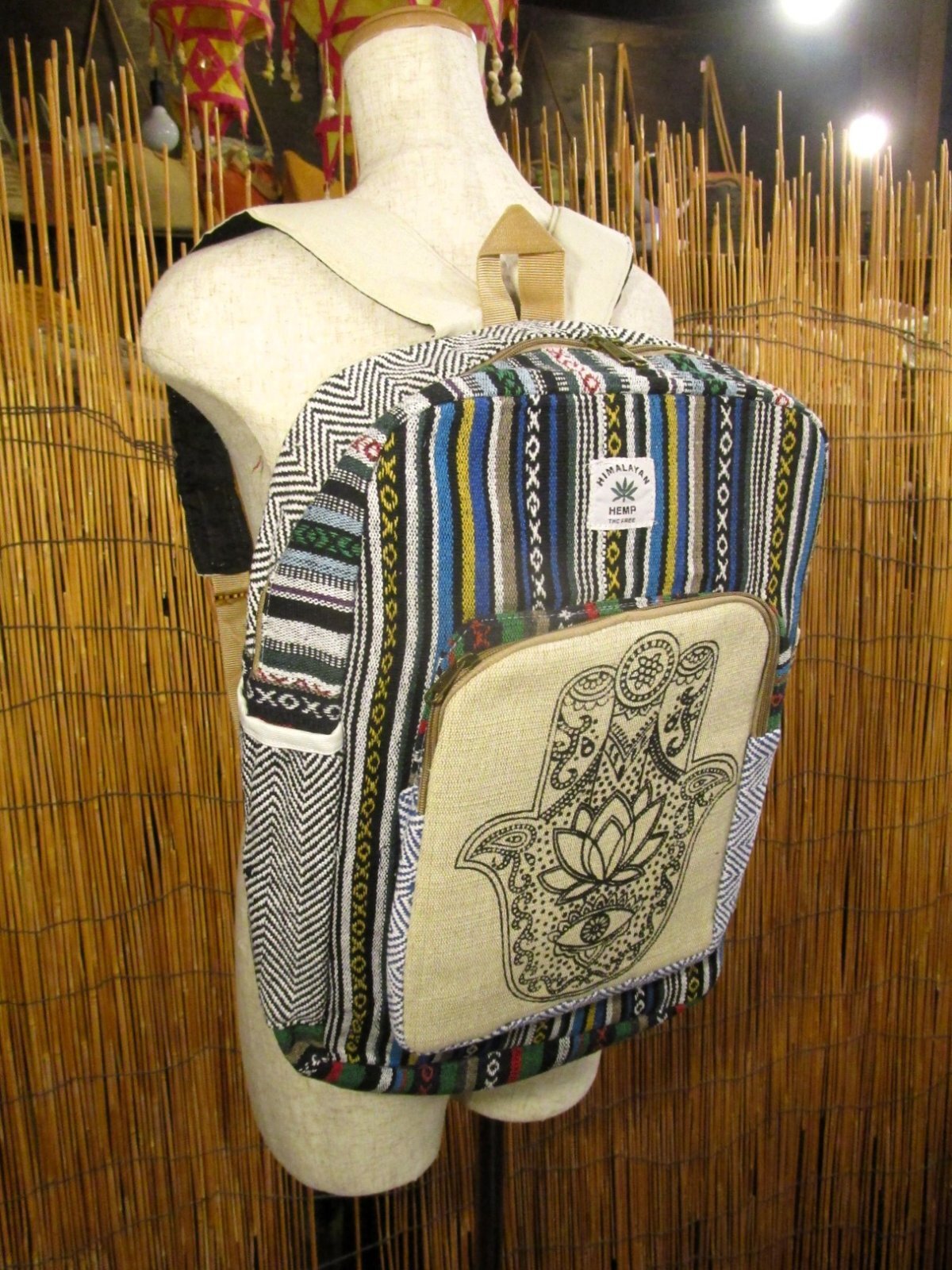 画像2: ハムサプリント＊織り生地＊コットン素材＊リュックサック＊バックパック