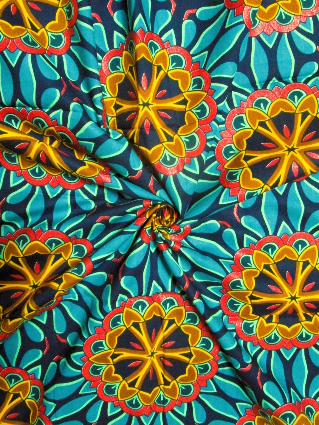 画像: アフリカンプリント生地 パーニュ