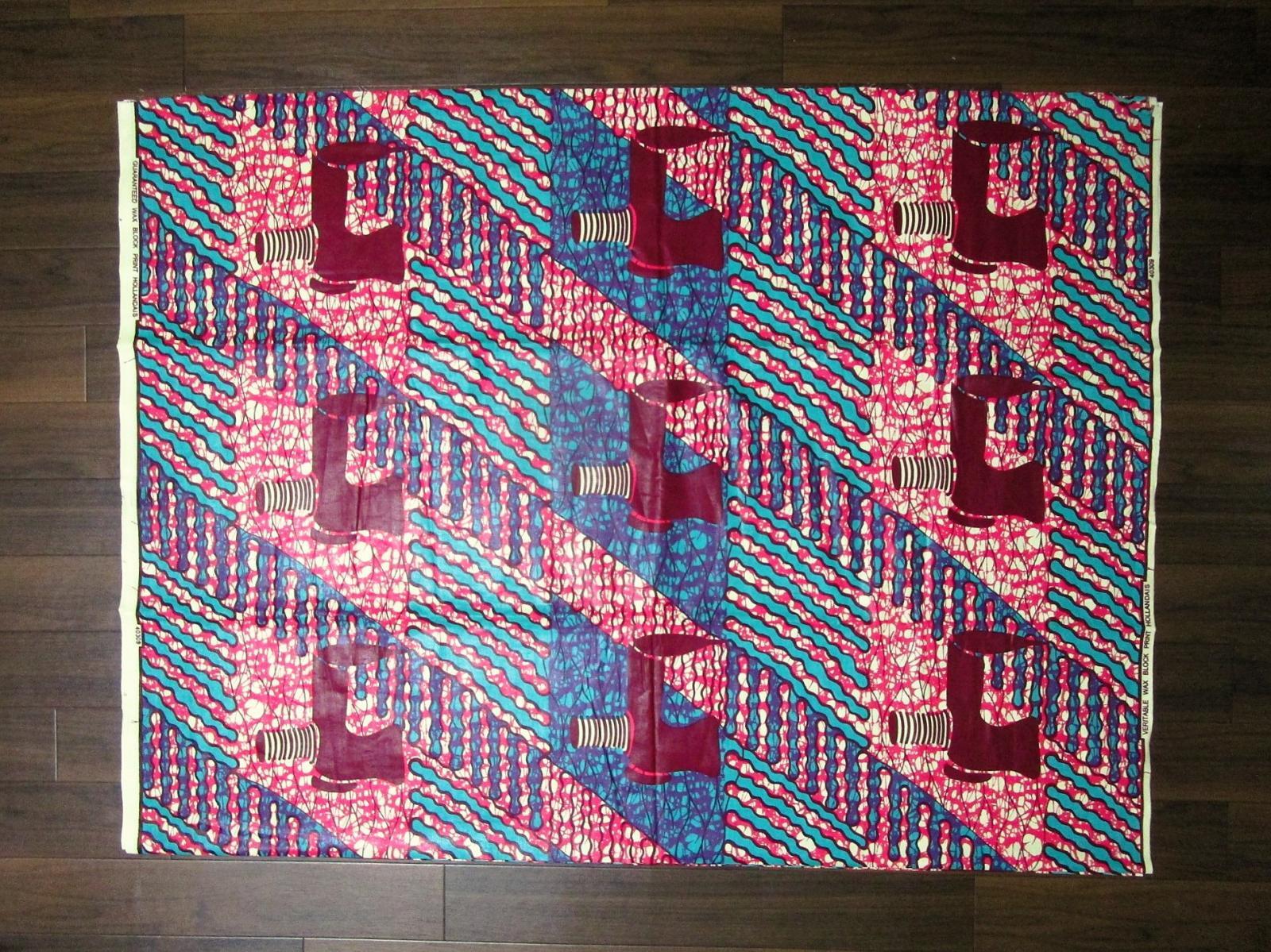 画像: アフリカンプリント生地 パーニュ