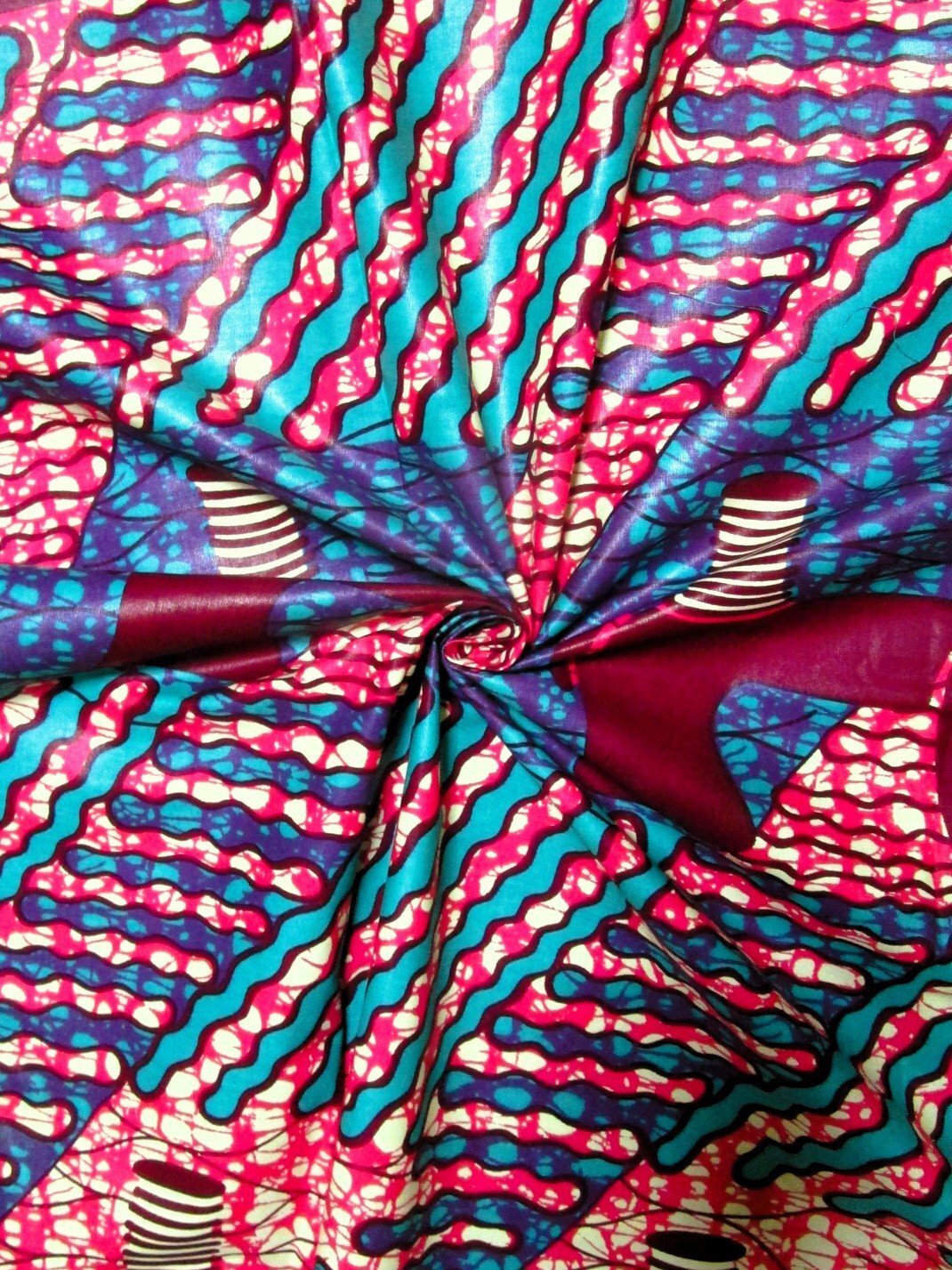 画像: アフリカンプリント生地 パーニュ