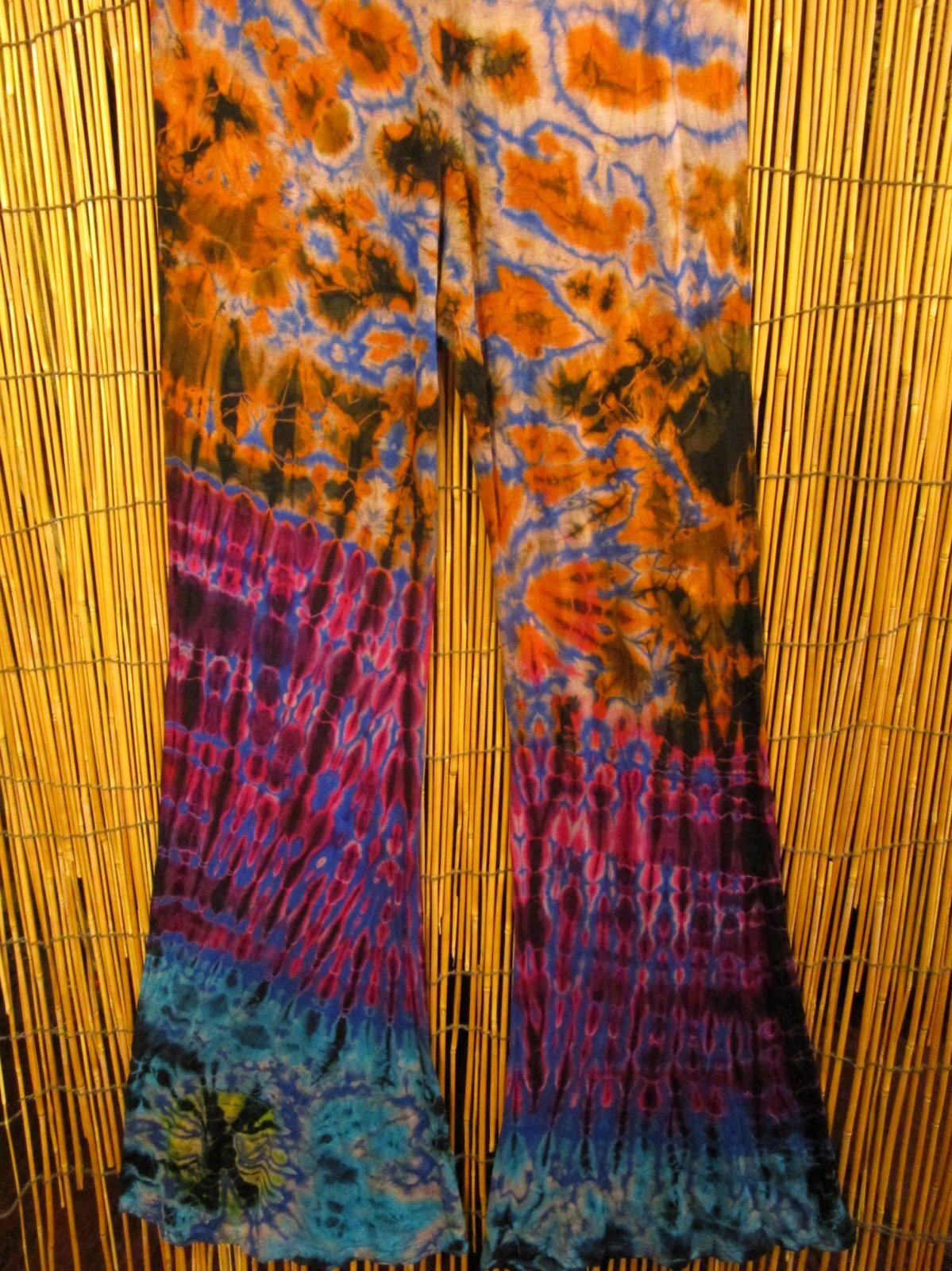 画像: スパンデックス混合＊レーヨン素材＊タイダイ染め＊ストレッチ＊ゴアパンツ