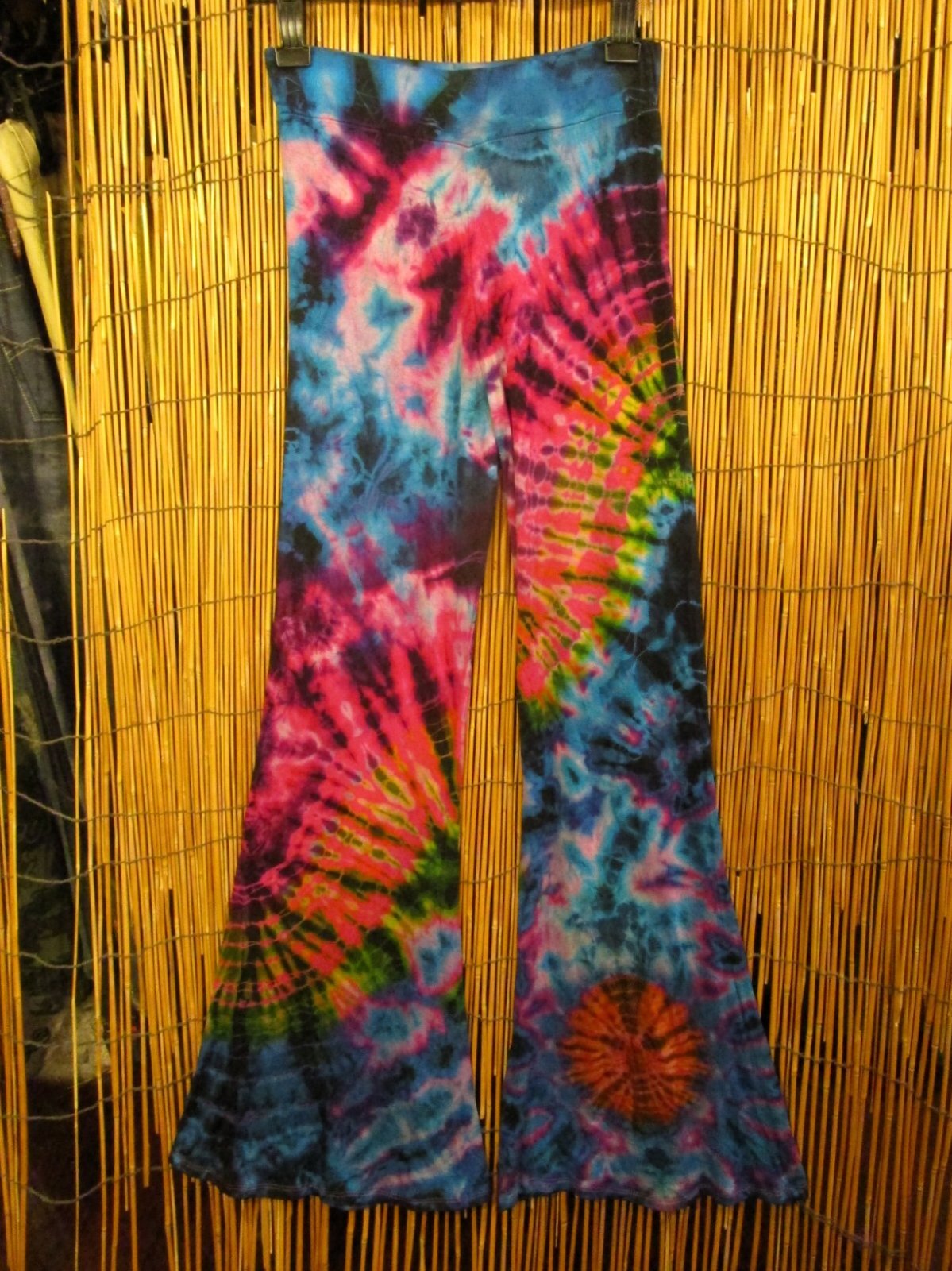 画像1: スパンデックス混合＊レーヨン素材＊タイダイ染め＊ストレッチ＊ゴアパンツ