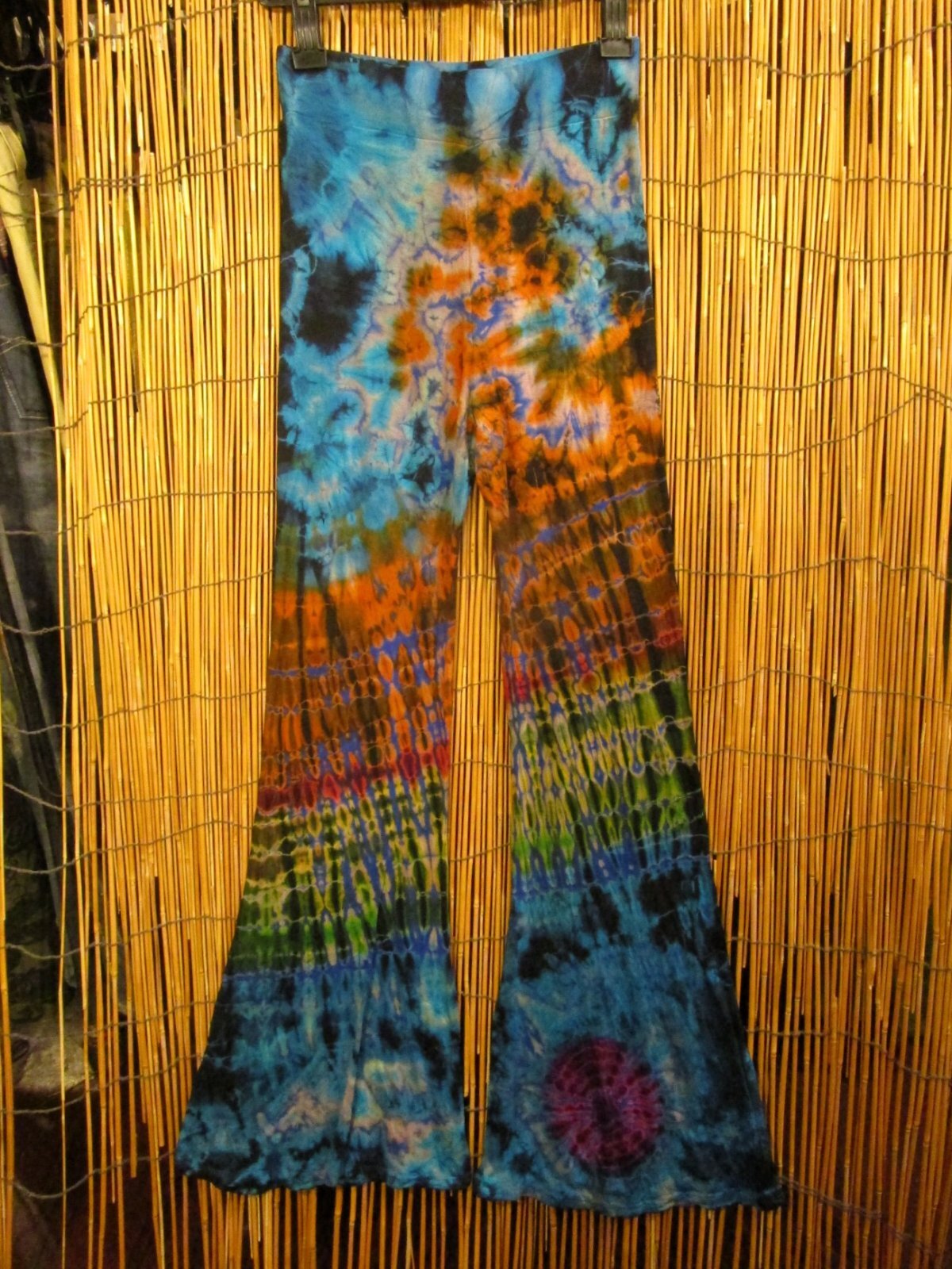 画像2: スパンデックス混合＊レーヨン素材＊タイダイ染め＊ストレッチ＊ゴアパンツ