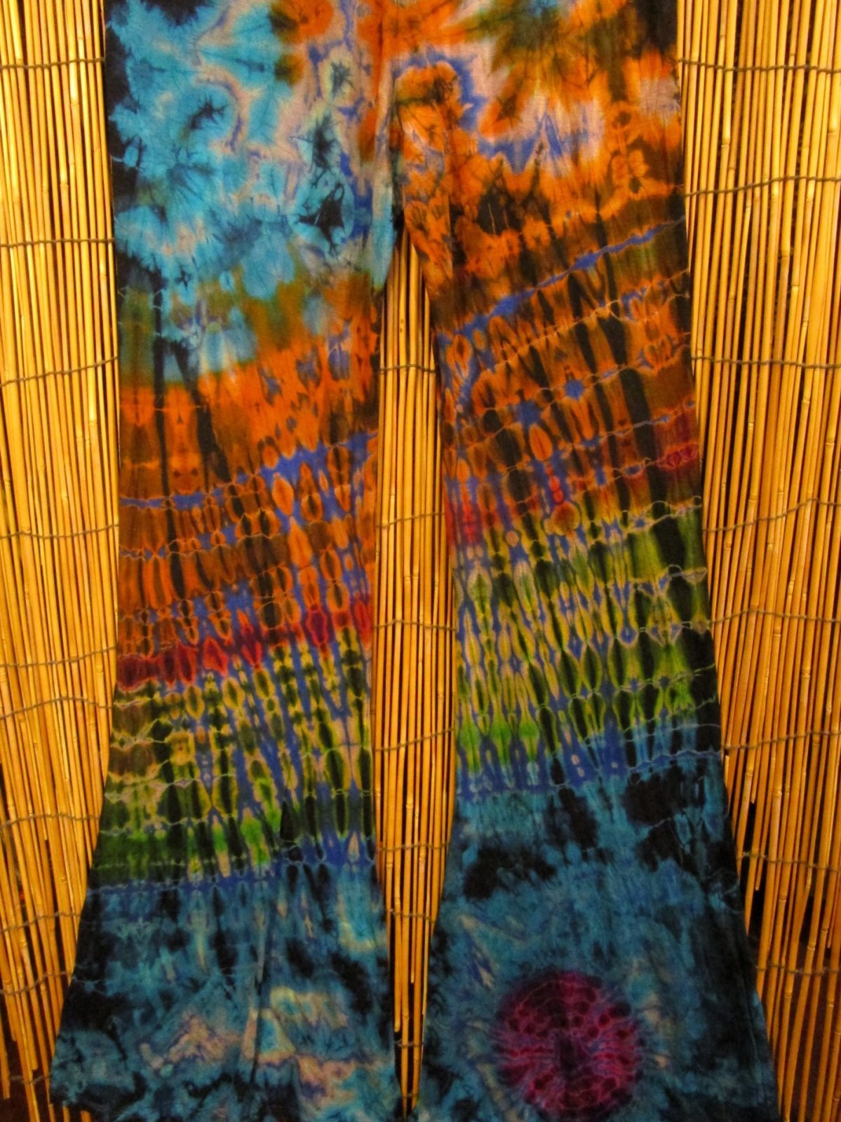 画像: スパンデックス混合＊レーヨン素材＊タイダイ染め＊ストレッチ＊ゴアパンツ