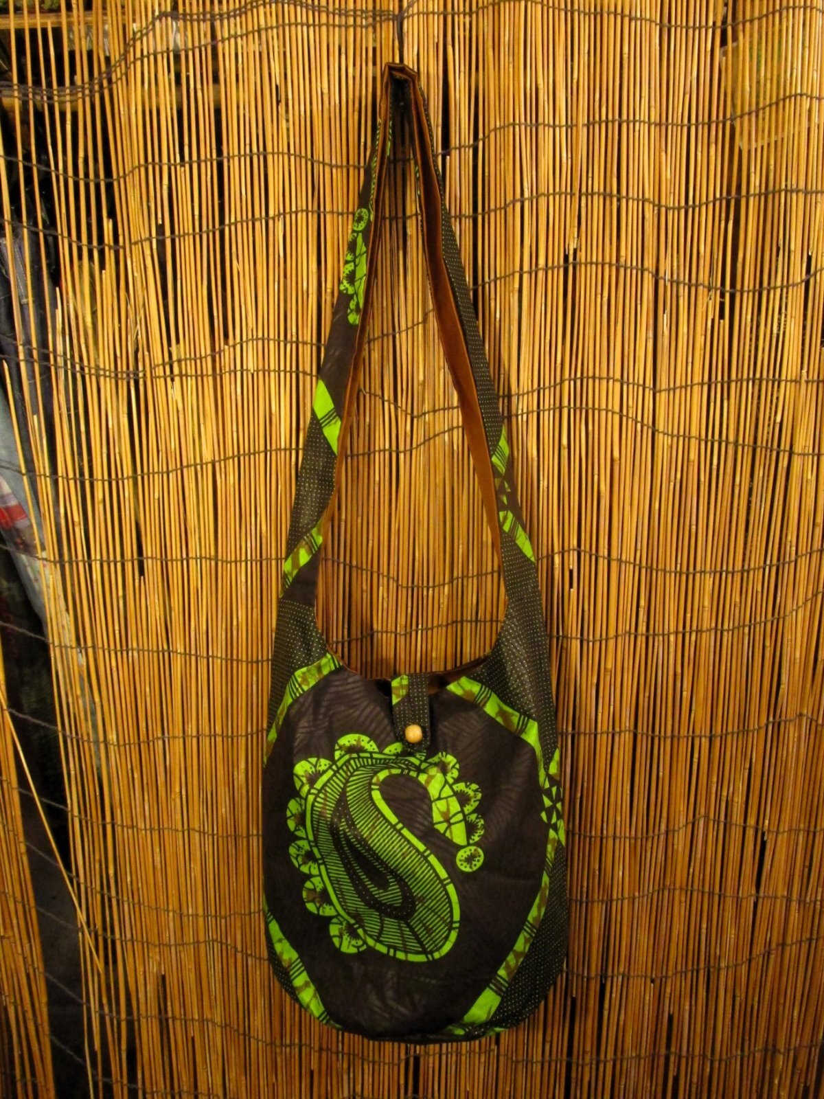 画像1: パーニュ生地＊アフリカンプリント＊ショルダーバッグ