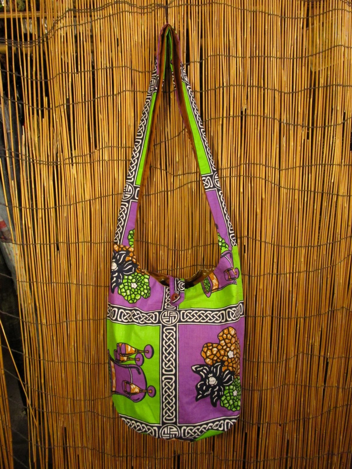 画像1: パーニュ生地＊アフリカンプリント＊ショルダーバッグ