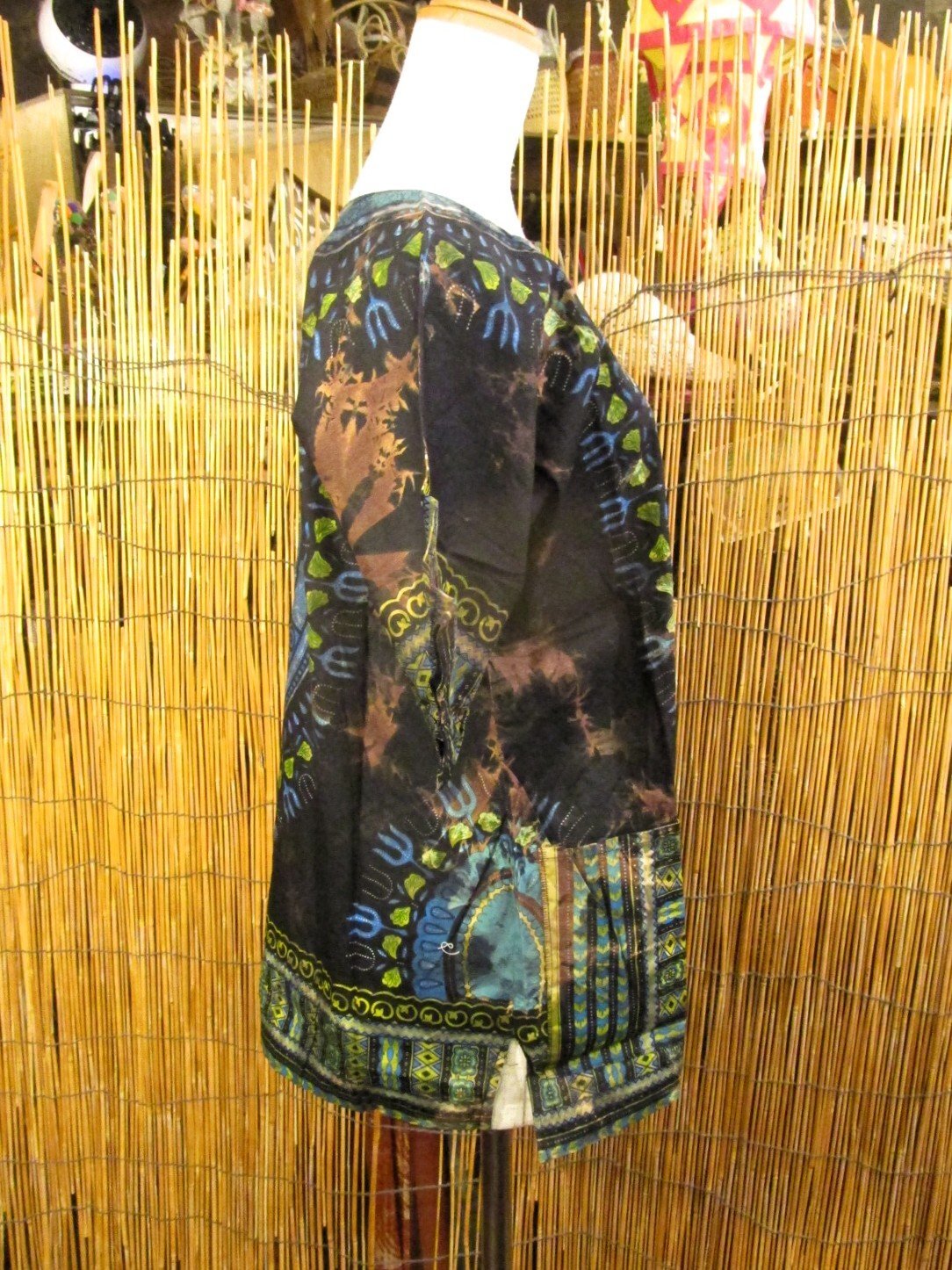 画像2: 小さめサイズ＊タイダイ染め＊アフリカンプリント＊ダシキ＊ＤＡＳＨＩＫＩ＊Ｓ