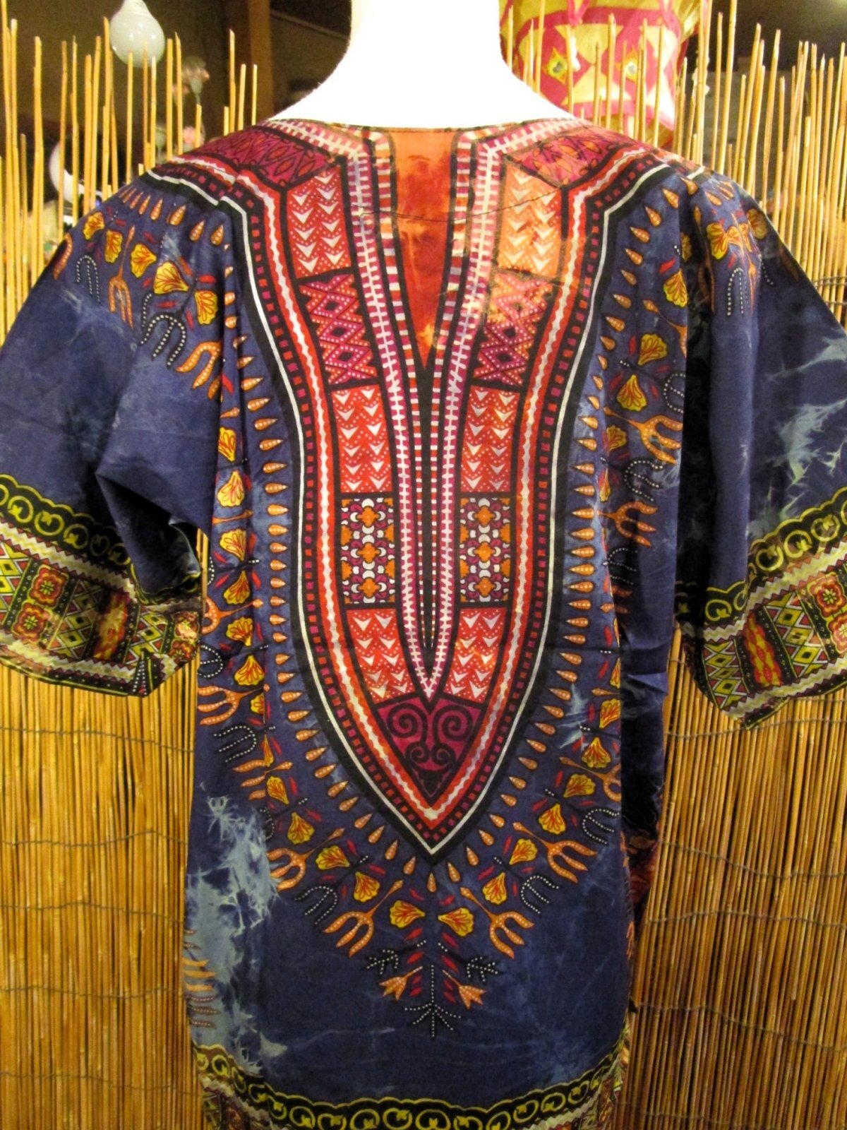 画像: 小さめサイズ＊タイダイ染め＊アフリカンプリント＊ダシキ＊ＤＡＳＨＩＫＩ＊Ｓ