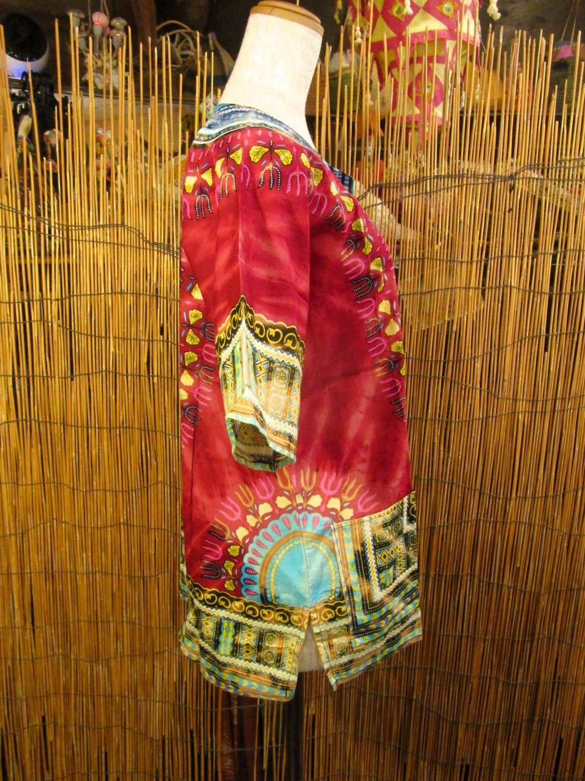 画像2: 小さめサイズ＊タイダイ染め＊アフリカンプリント＊ダシキ＊ＤＡＳＨＩＫＩ＊Ｓ