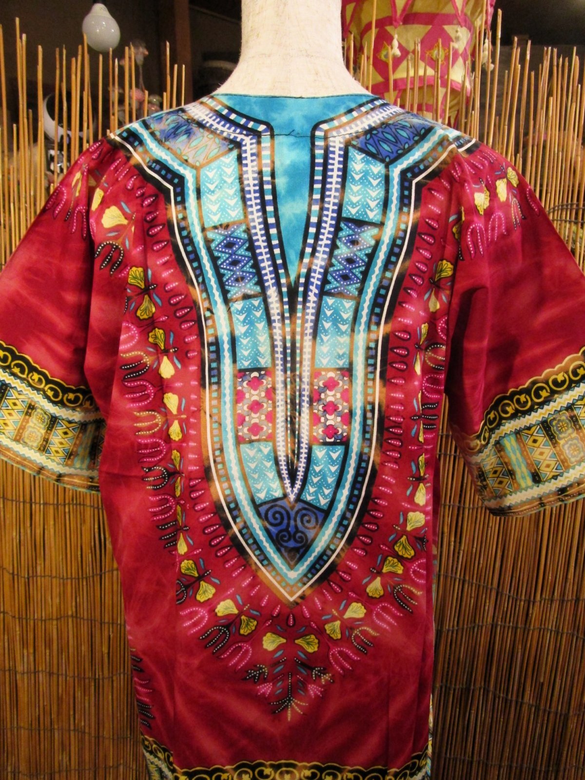 画像: 小さめサイズ＊タイダイ染め＊アフリカンプリント＊ダシキ＊ＤＡＳＨＩＫＩ＊Ｓ