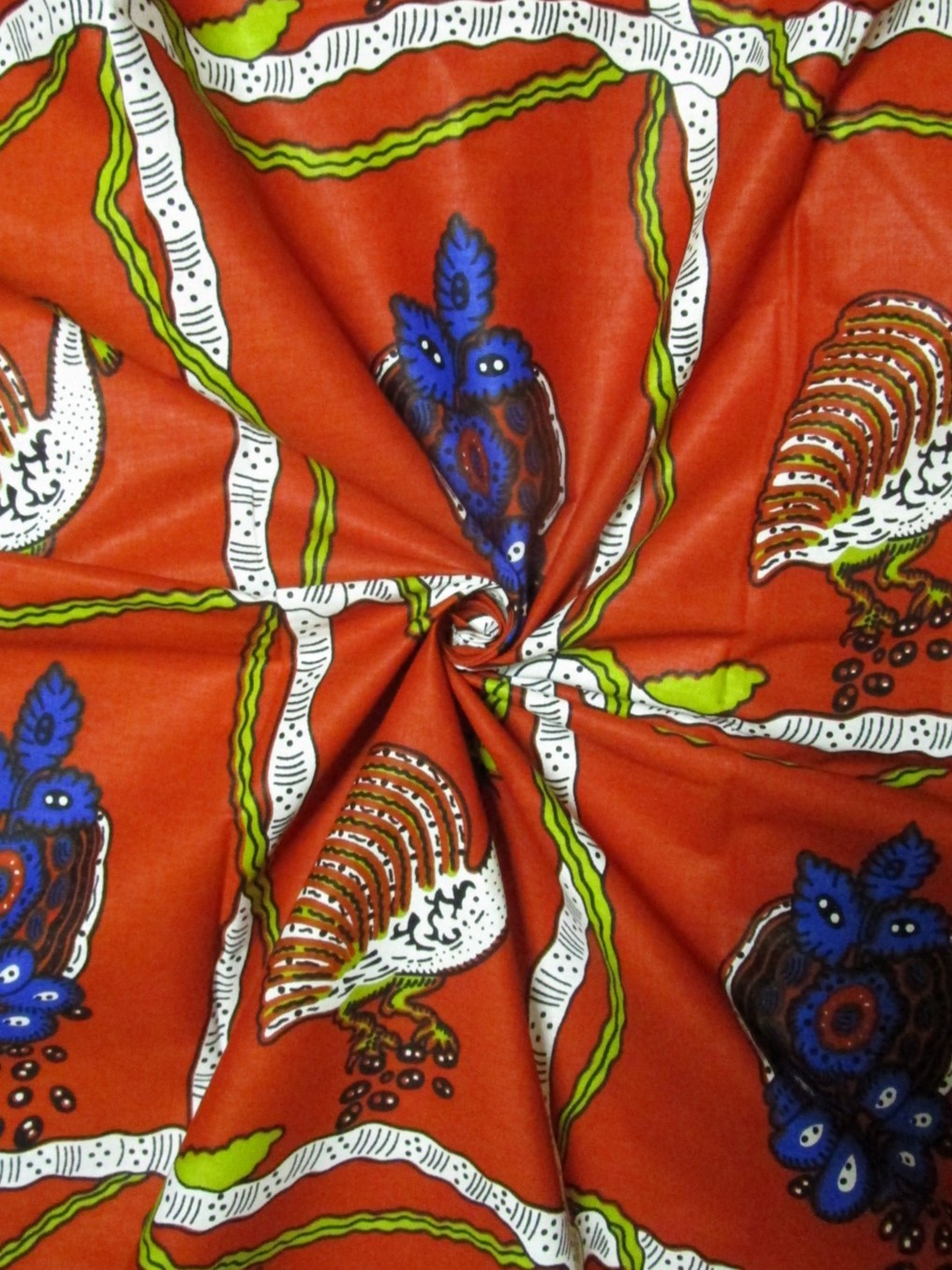 画像: アフリカンプリント生地 パーニュ