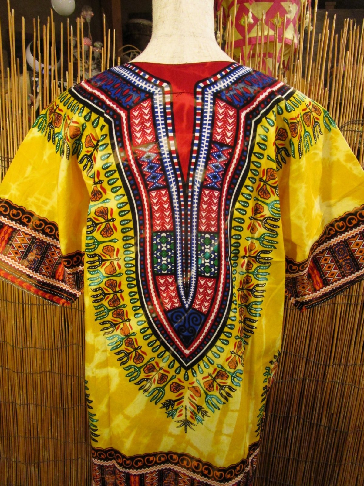 画像: 小さめサイズ＊タイダイ染め＊アフリカンプリント＊ダシキ＊ＤＡＳＨＩＫＩ＊Ｓ