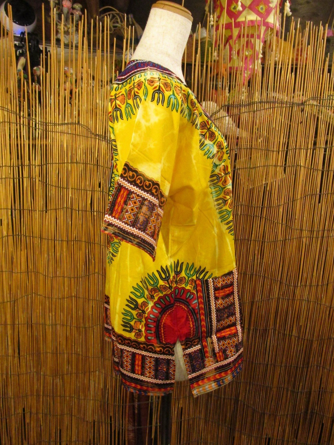 画像2: 小さめサイズ＊タイダイ染め＊アフリカンプリント＊ダシキ＊ＤＡＳＨＩＫＩ＊Ｓ