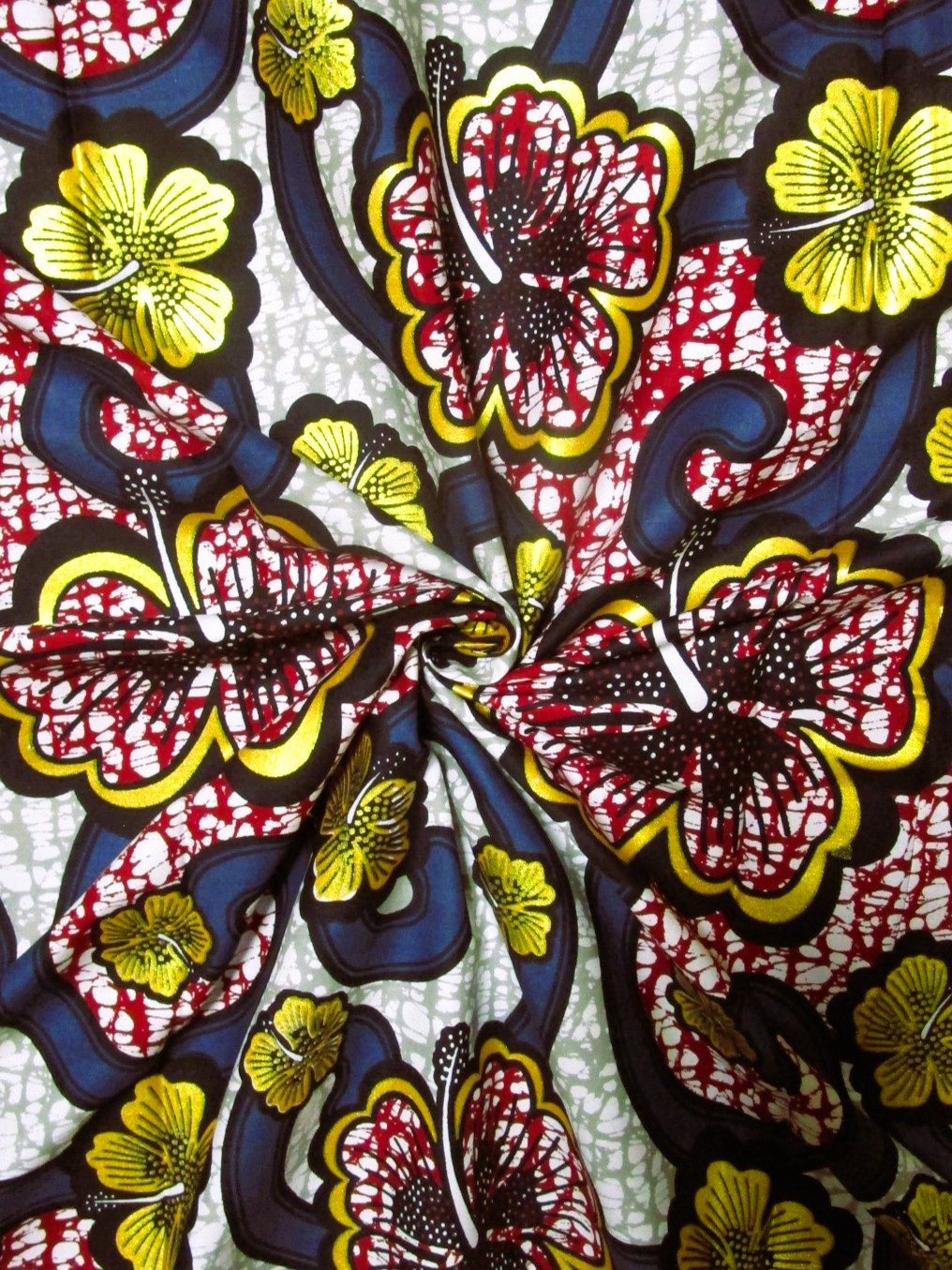 画像: アフリカンプリント生地 パーニュ