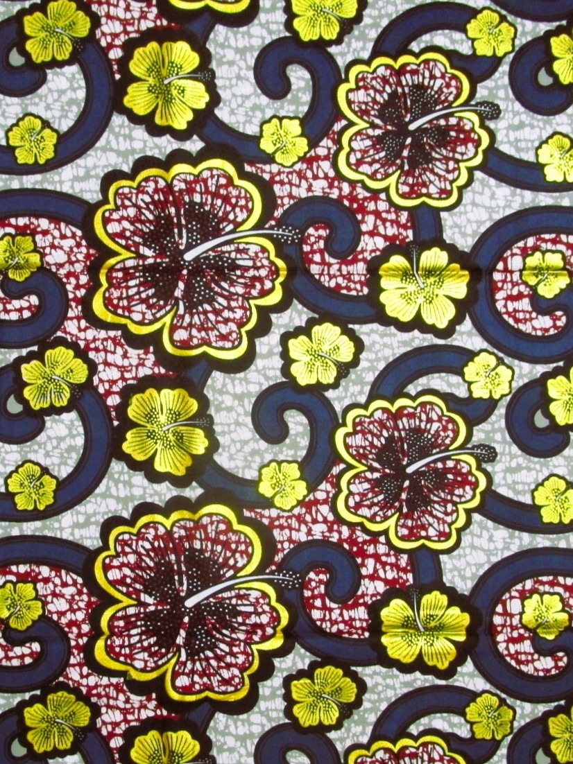 画像: アフリカンプリント生地 パーニュ