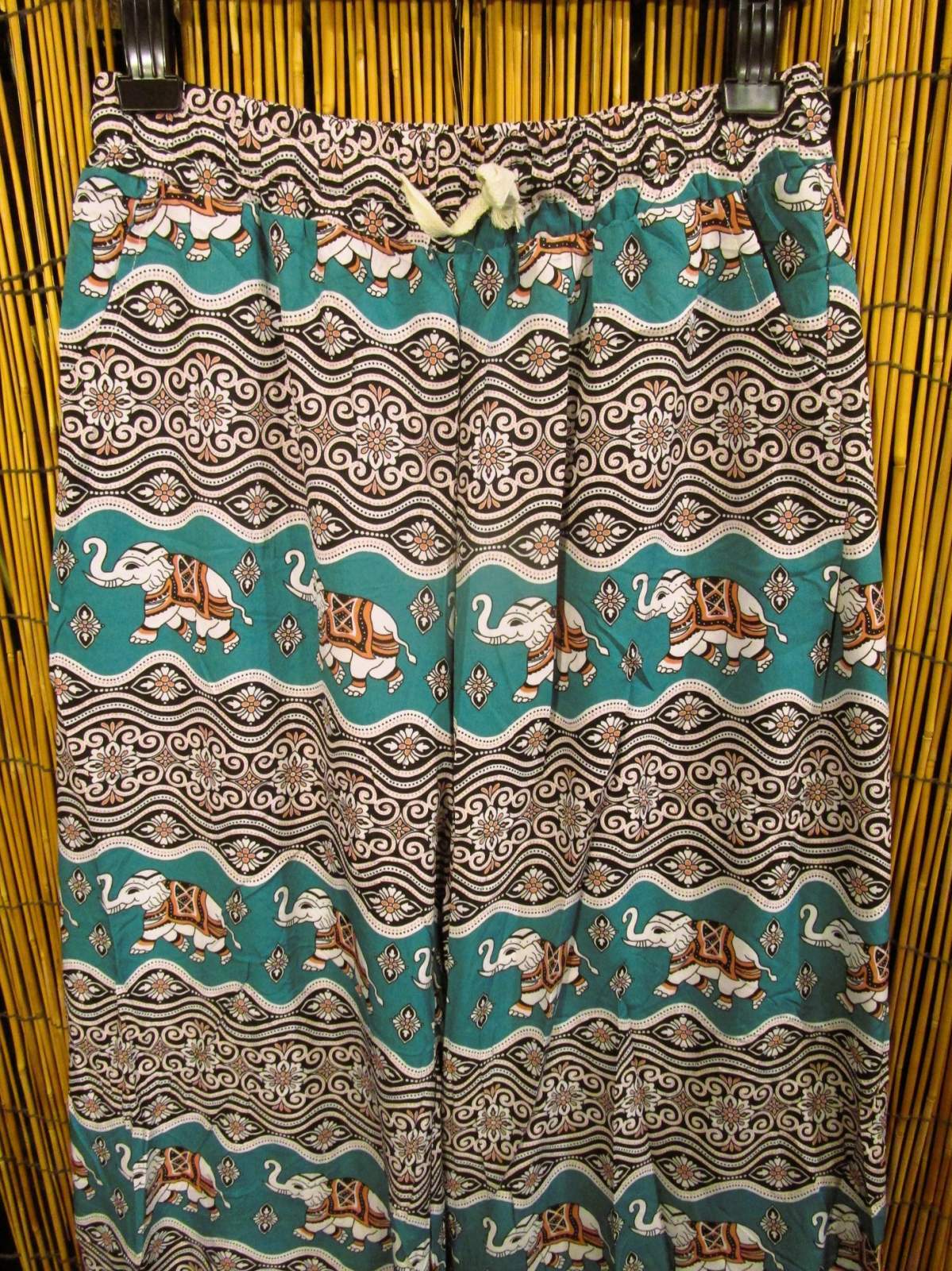 画像2: 象さんプリント＊ポリエステル素材＊アラジンパンツ＊タイパンツ