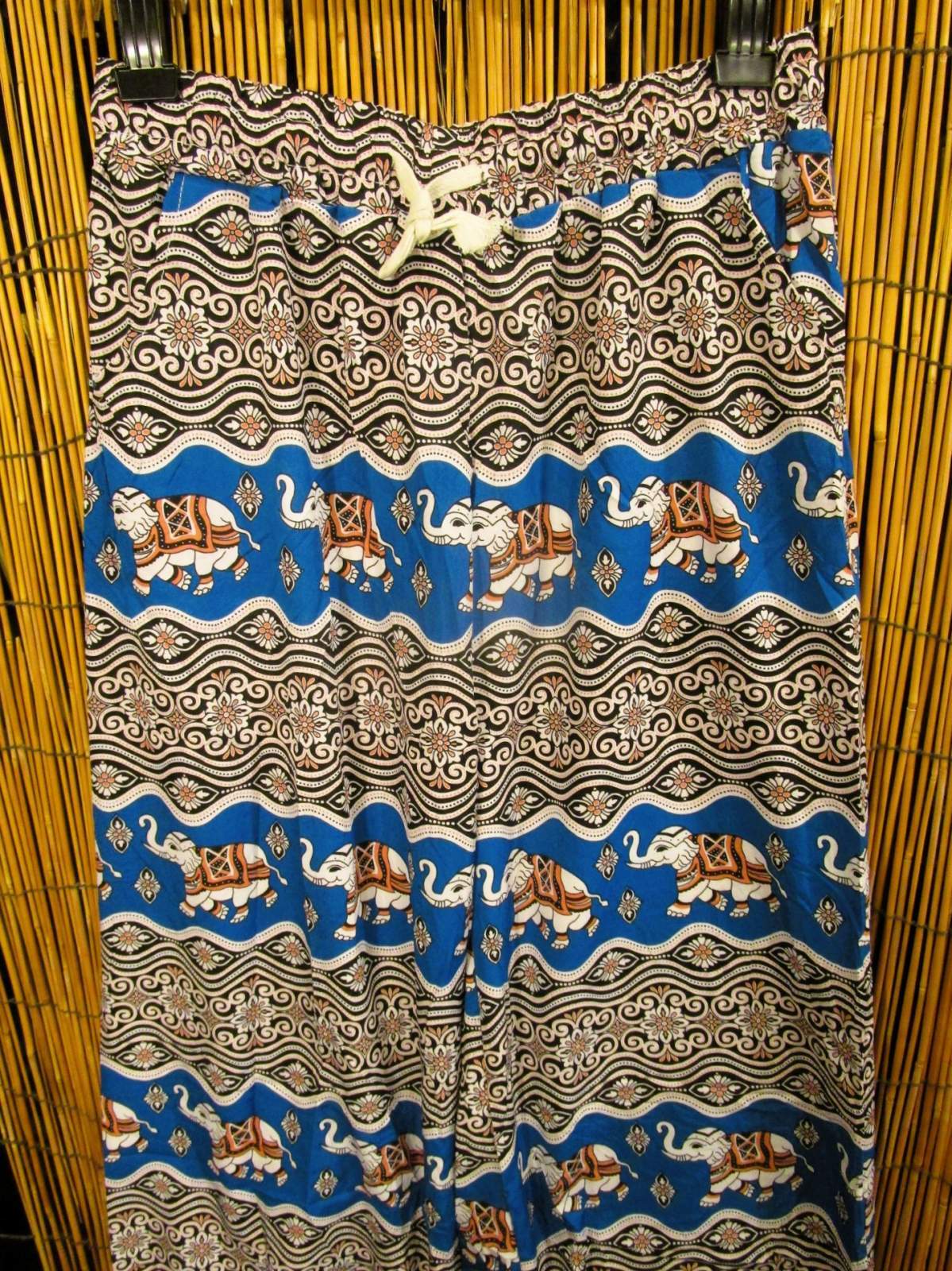 画像2: 象さんプリント＊ポリエステル素材＊アラジンパンツ＊タイパンツ