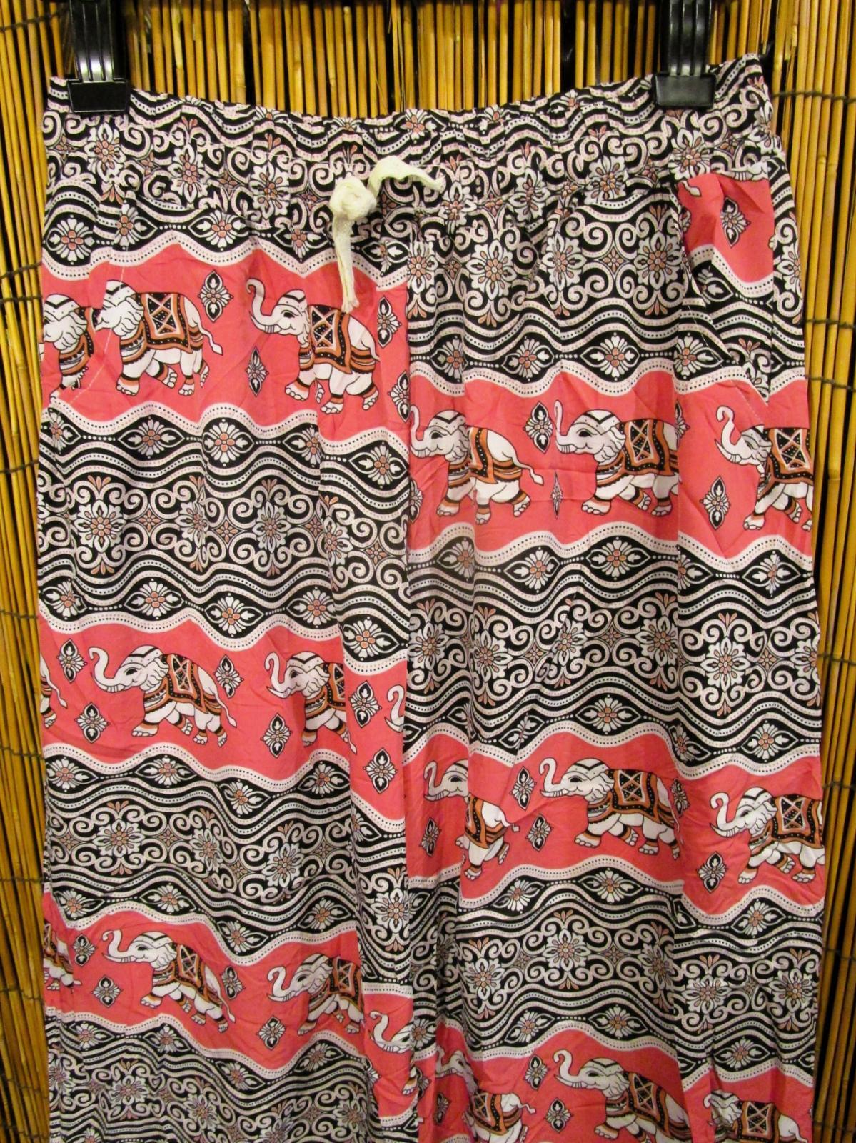 画像2: 象さんプリント＊ポリエステル素材＊アラジンパンツ＊タイパンツ