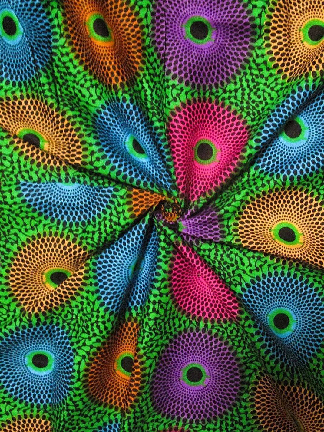 画像: アフリカンプリント生地 パーニュ