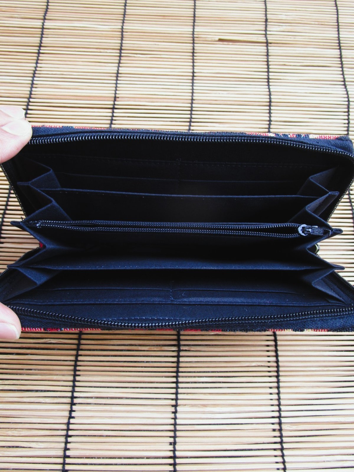 画像: 織り柄＊ラウンドファスナー＊ウォレット＊長財布