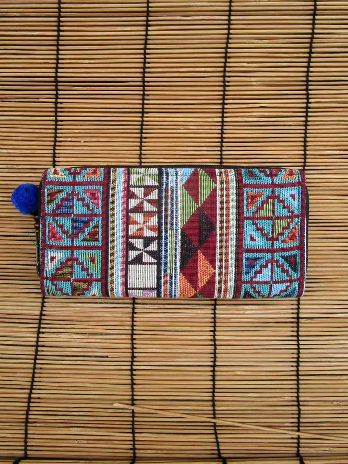 画像3: 織り柄＊ラウンドファスナー＊ウォレット＊長財布