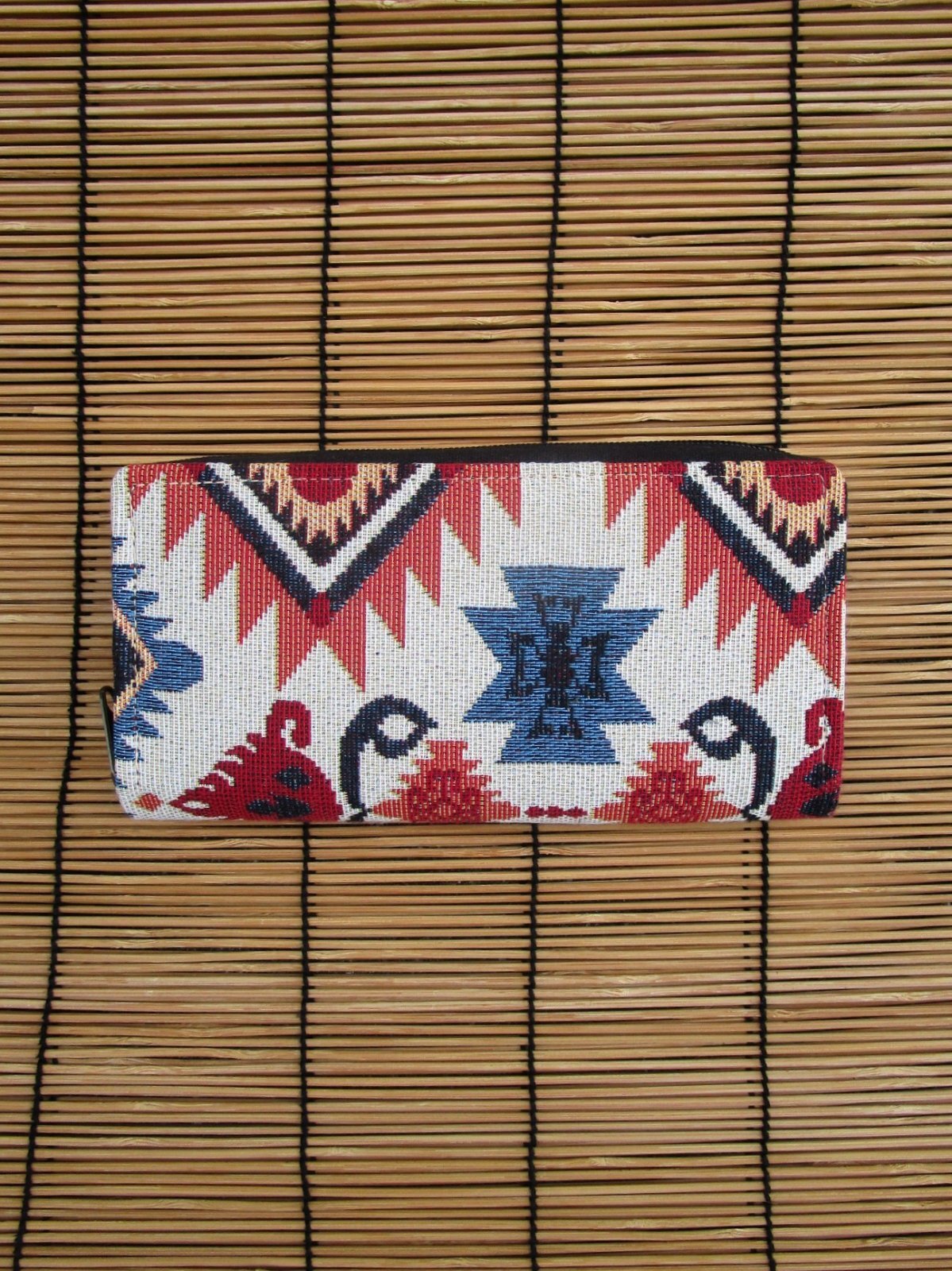 画像3: 織り柄＊ラウンドファスナー＊ウォレット＊長財布